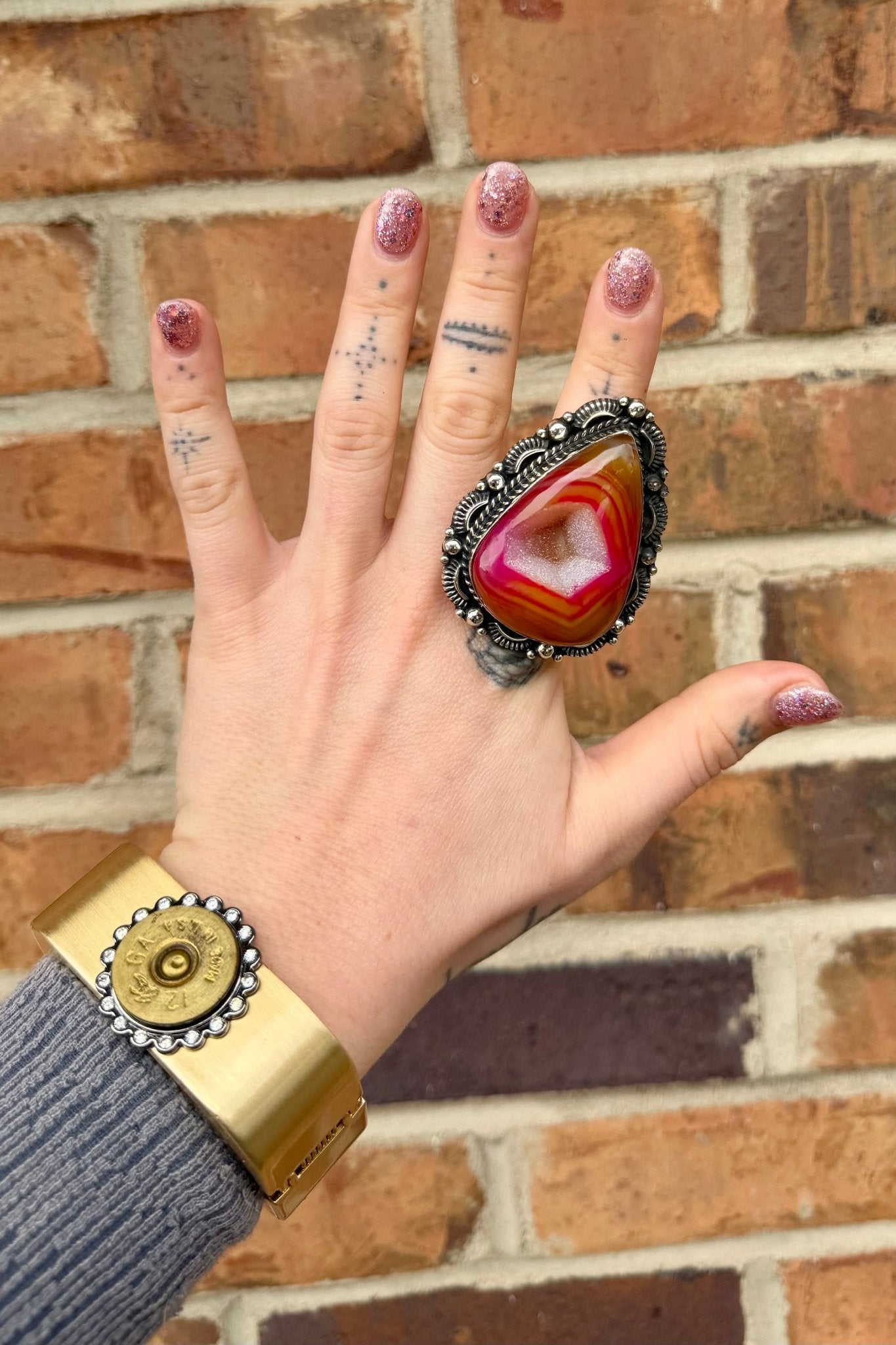 Starburst Geode Ring - ivyandlavyboutique ivyandlavyboutique