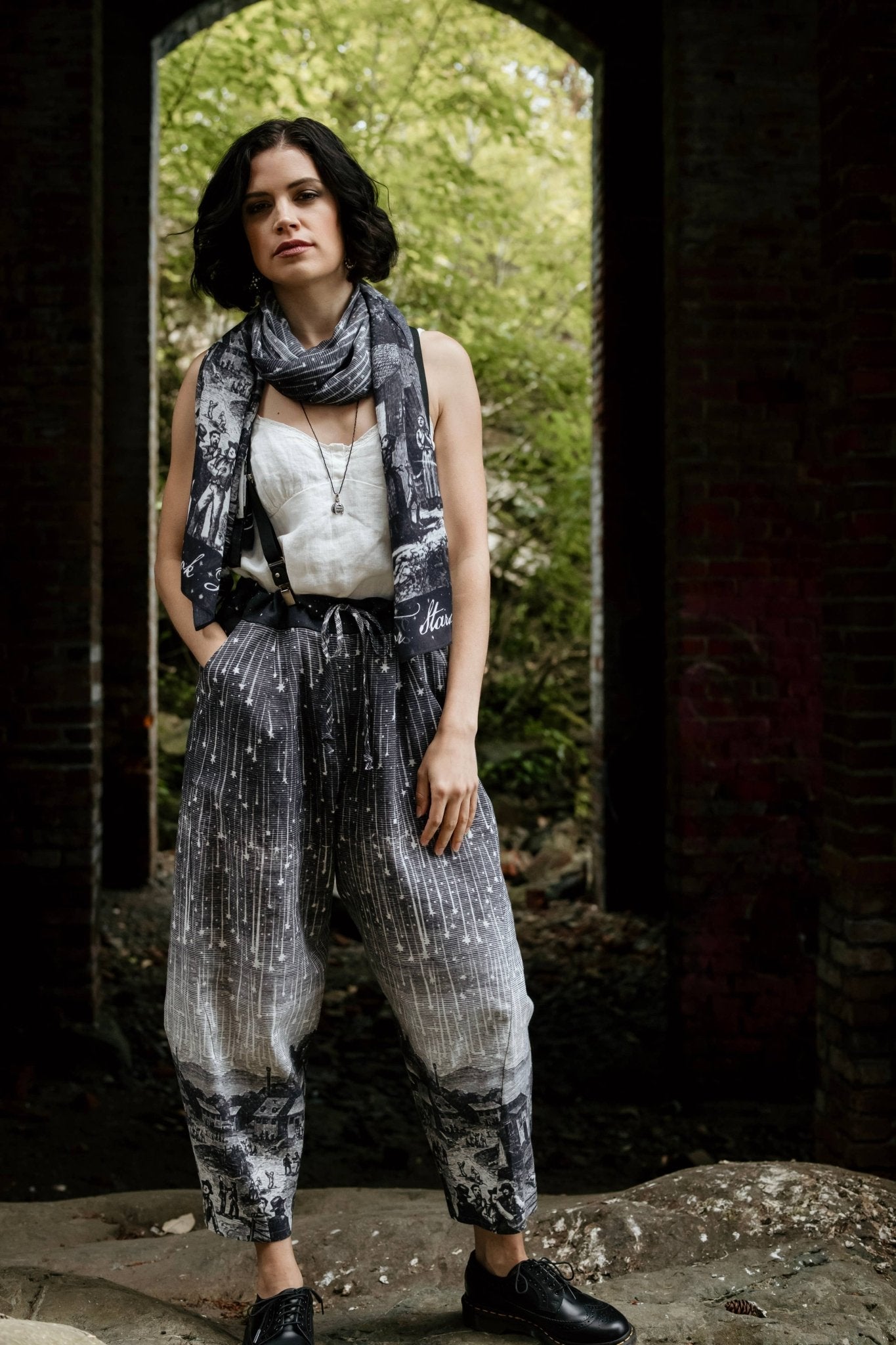 Stargazer Bohemian Scarf with Falling Stars - ivyandlavyboutique Market of Stars