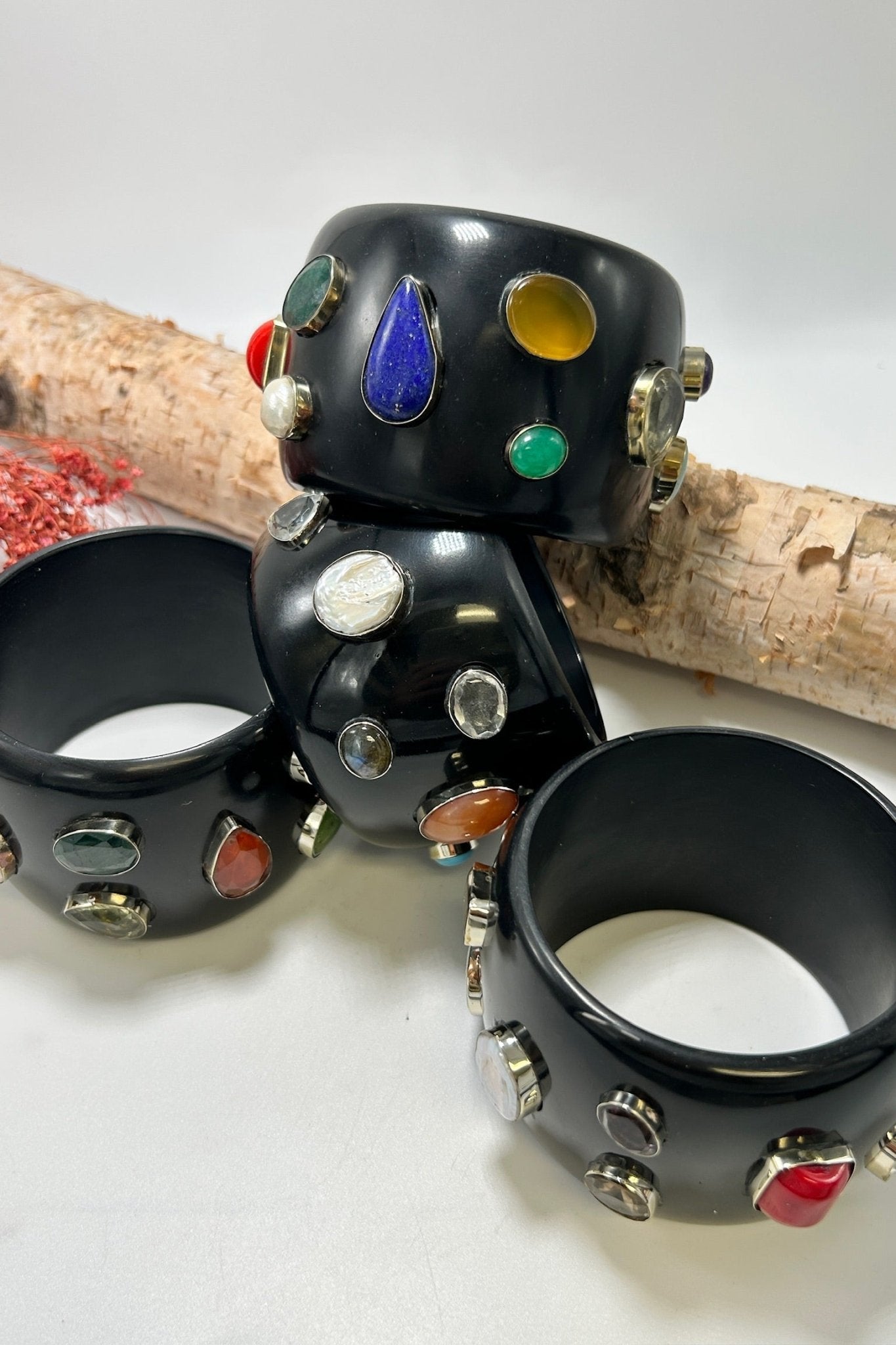 Statement Bangle in Black - ivyandlavyboutique ivyandlavyboutique