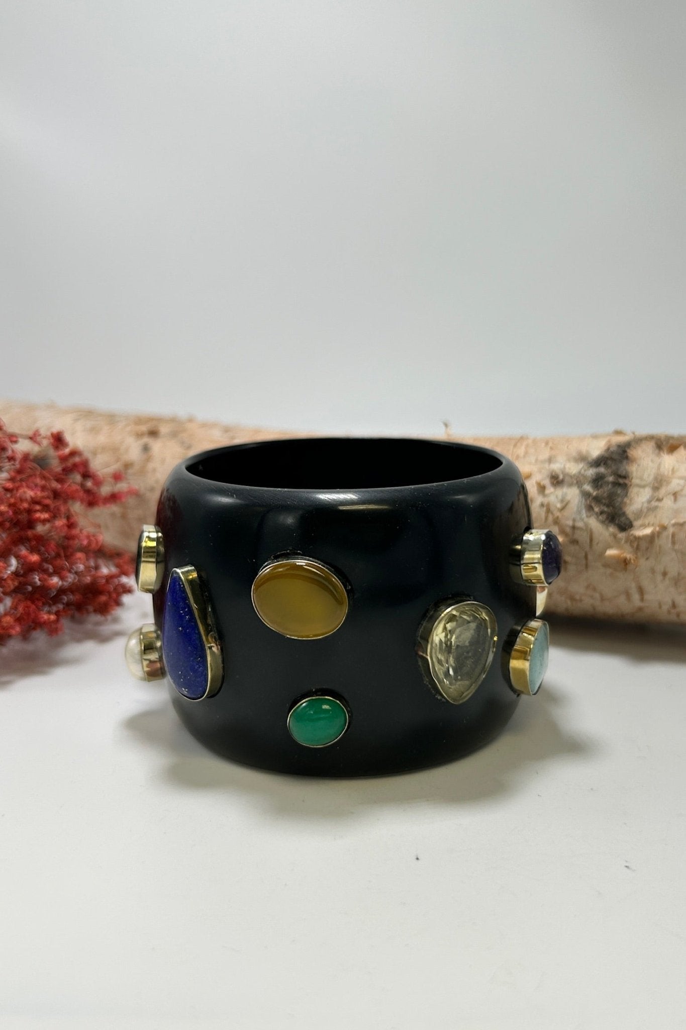 Statement Bangle in Black - ivyandlavyboutique ivyandlavyboutique