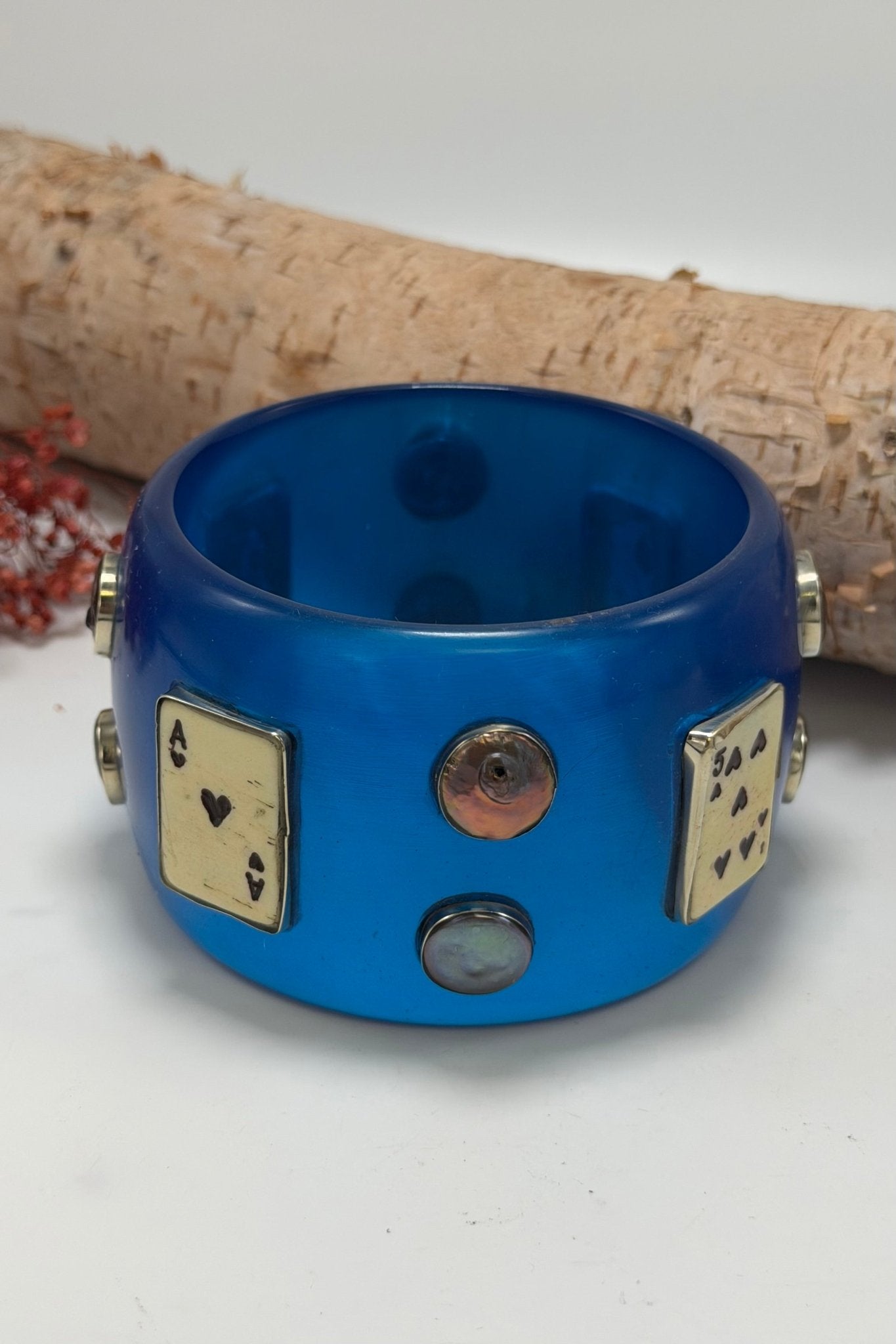 Statement Bangle w/ Gemstones - ivyandlavyboutique ivyandlavyboutique