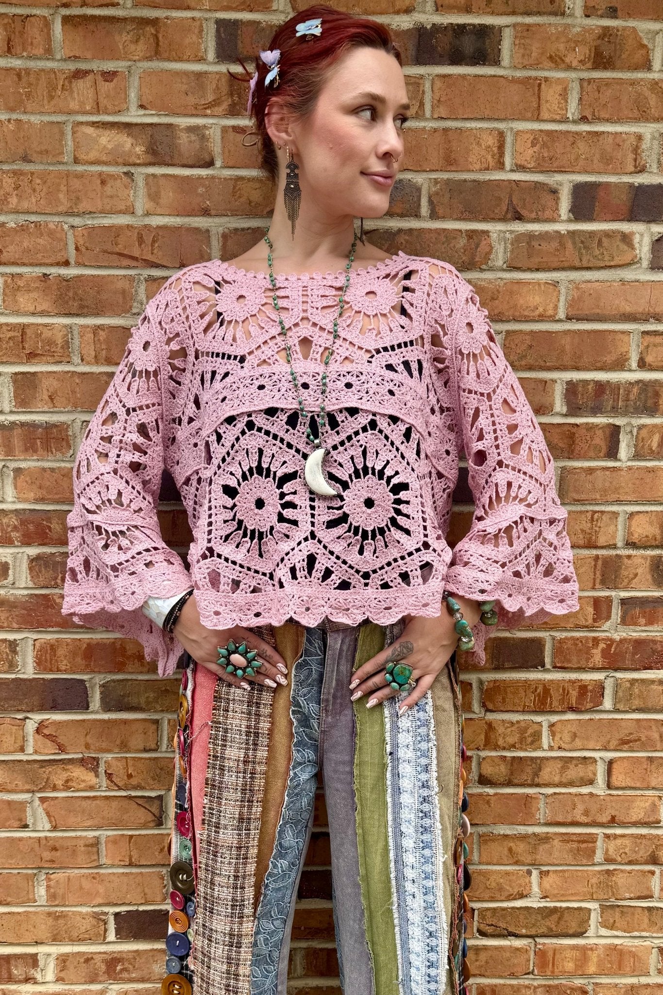 Stella Maye Crochet Layering Top - ivyandlavyboutique Pol Clothing