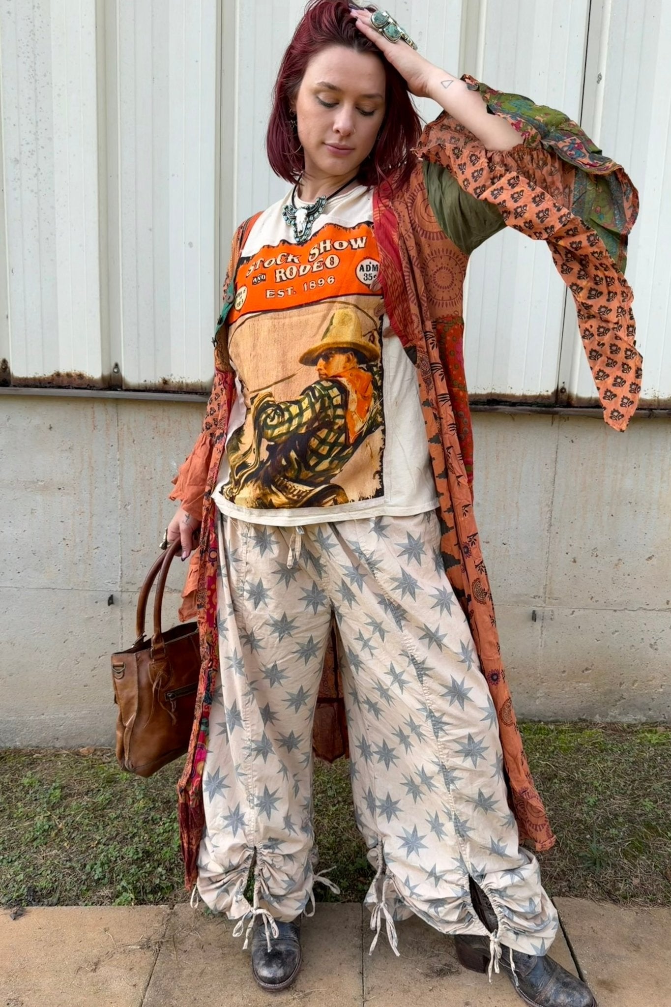 Stevie Nicks Bell Sleeve Button Front Kimono Top - ivyandlavyboutique Kathmandu Imports