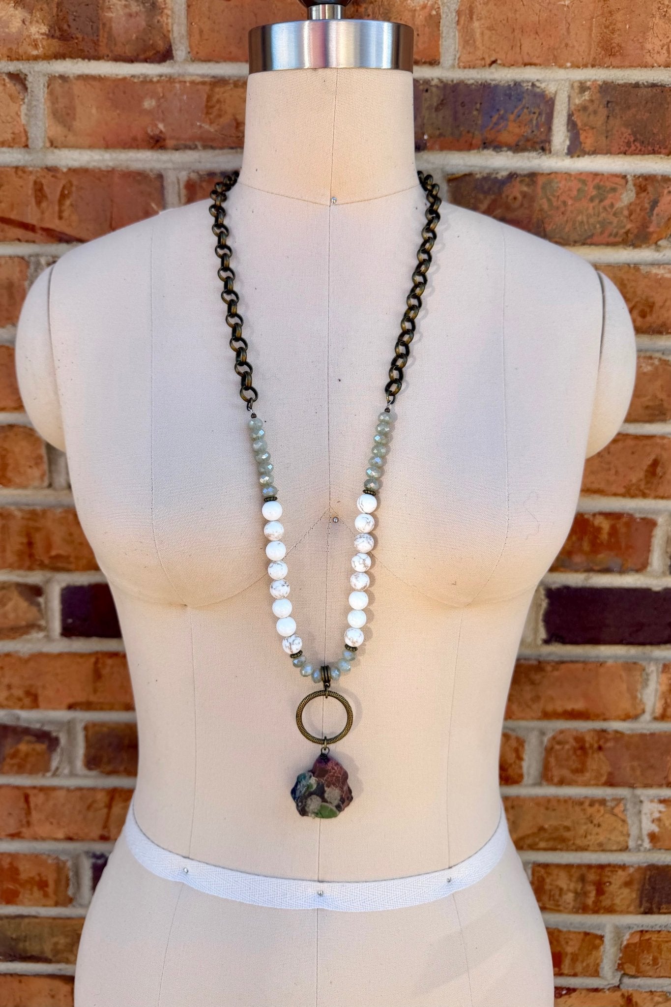 Stone Drop Necklace - ivyandlavyboutique ivyandlavyboutique