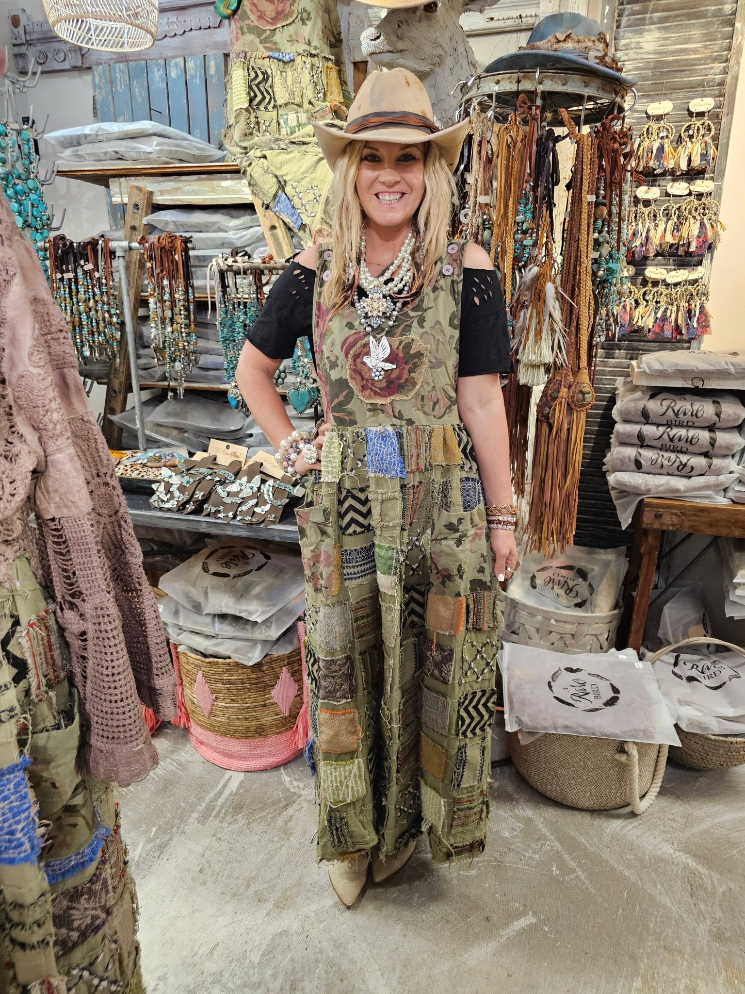 Storybook Square Patched Dress - ivyandlavyboutique A Rare Bird Shop