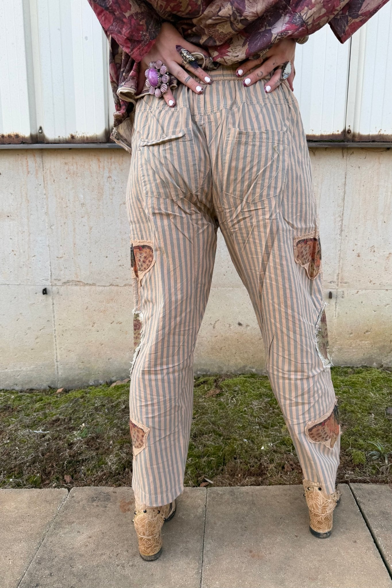 Striped Butterfly Pant - ivyandlavyboutique A Rare Bird Shop
