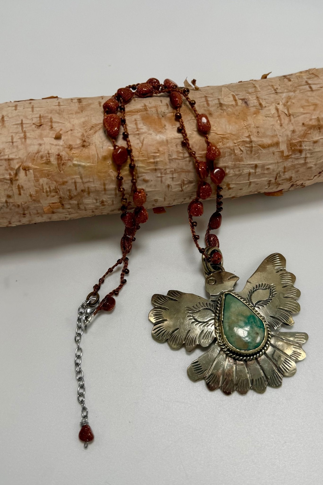 Stunner Shortie Pendant on Orange - ivyandlavyboutique ivyandlavyboutique