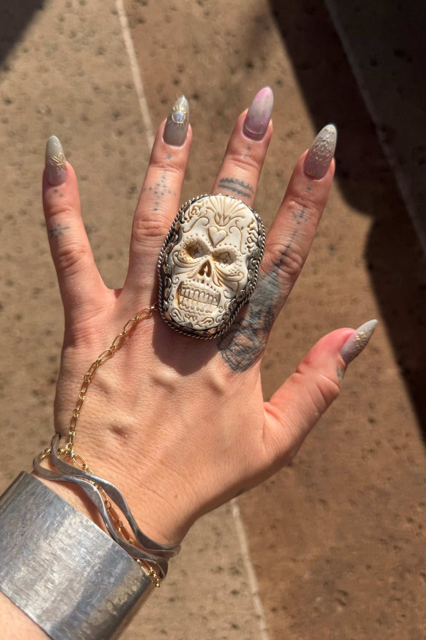 Sugar Skull Ring - ivyandlavyboutique ivyandlavyboutique