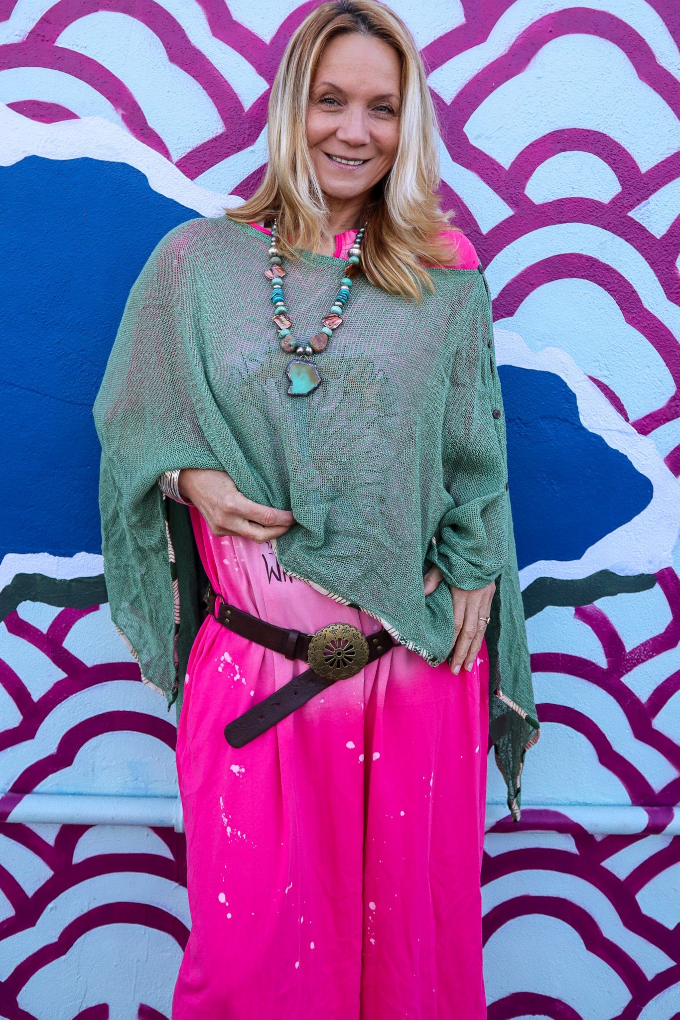 Summer Breeze Poncho Layering Top - ivyandlavyboutique Karma Highway