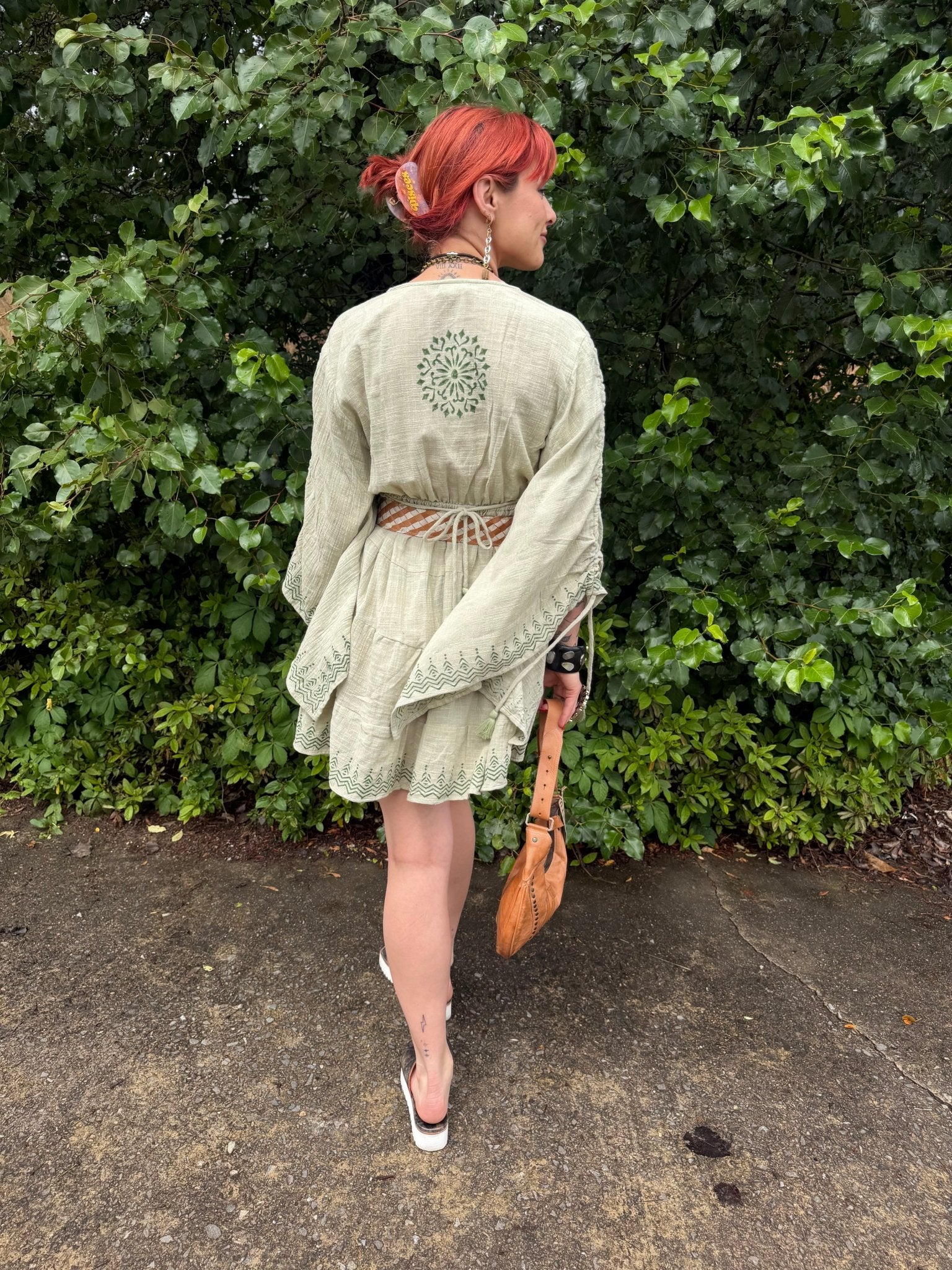 Summer Dreams Cotton Block Print Short Dress - ivyandlavyboutique Karma Highway