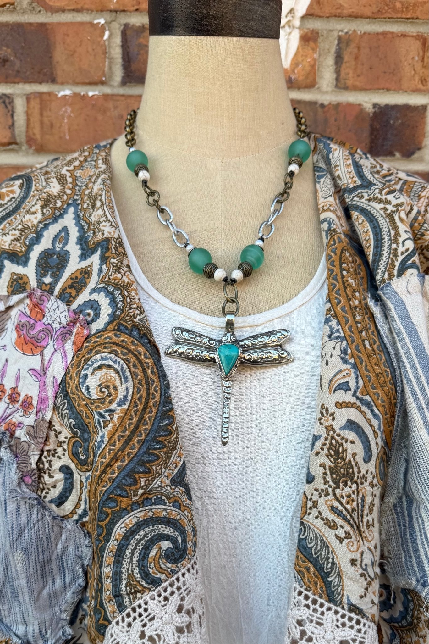 Summer Melody Dragonfly Statement Necklace - ivyandlavyboutique ivyandlavyboutique