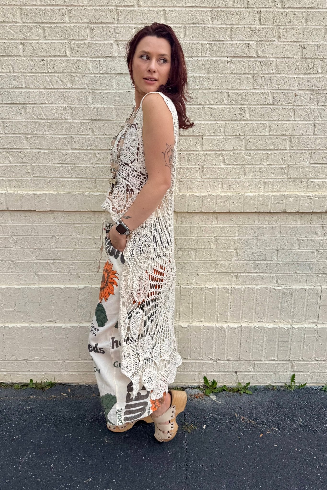 Sunflower Boho Cotton Culotte Capri Pull On Pant - ivyandlavyboutique Kathmandu Imports