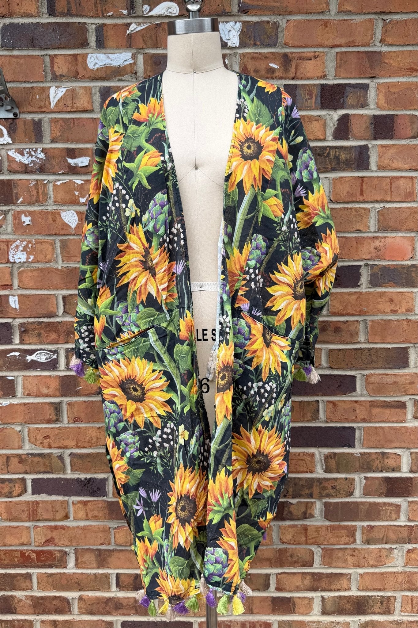 Sunflower Picking Kimono - ivyandlavyboutique A Rare Bird Shop
