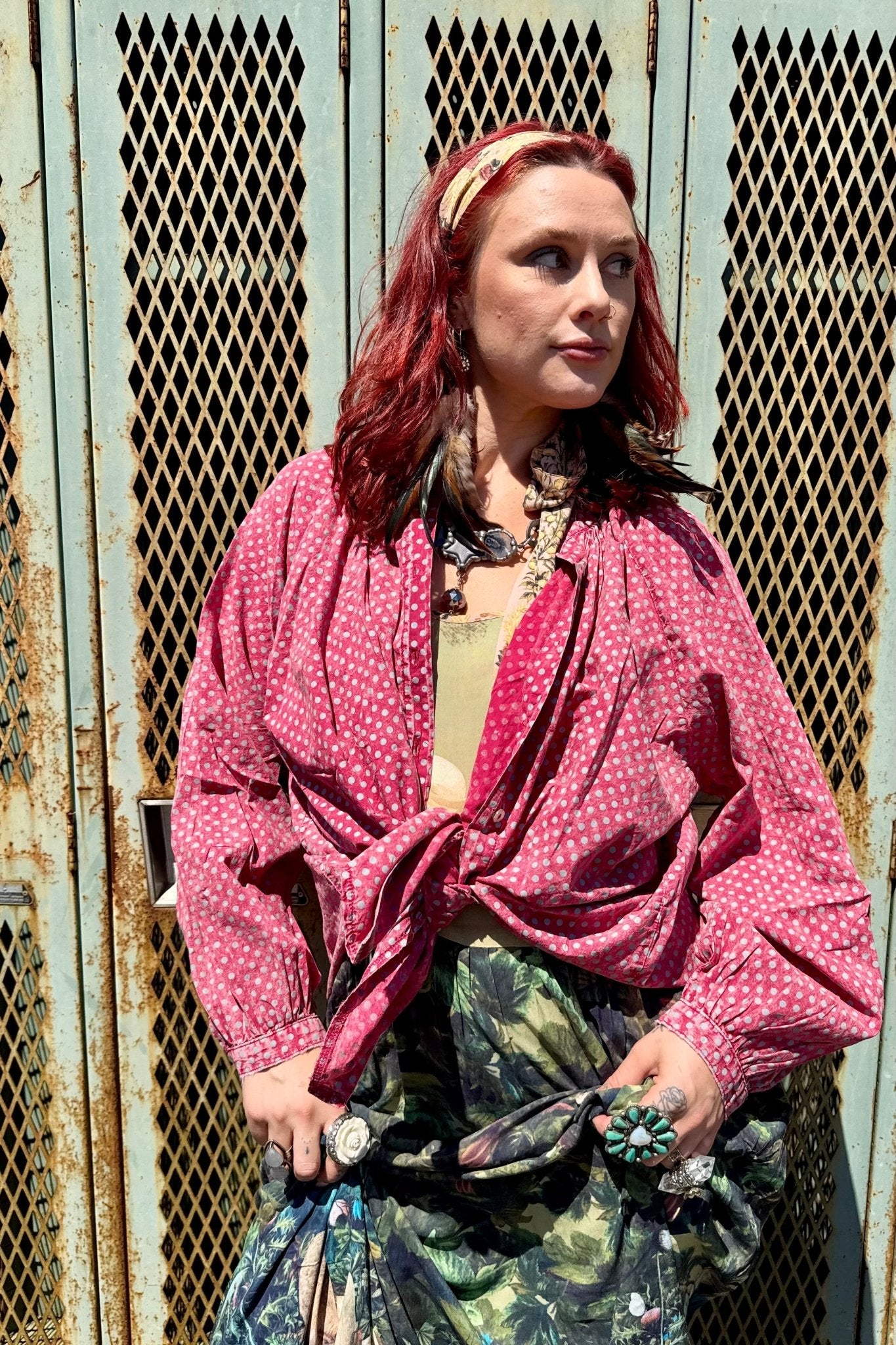 Sweet Nothings Shirt in Scarlet Dot - ivyandlavyboutique Jaded Gypsy