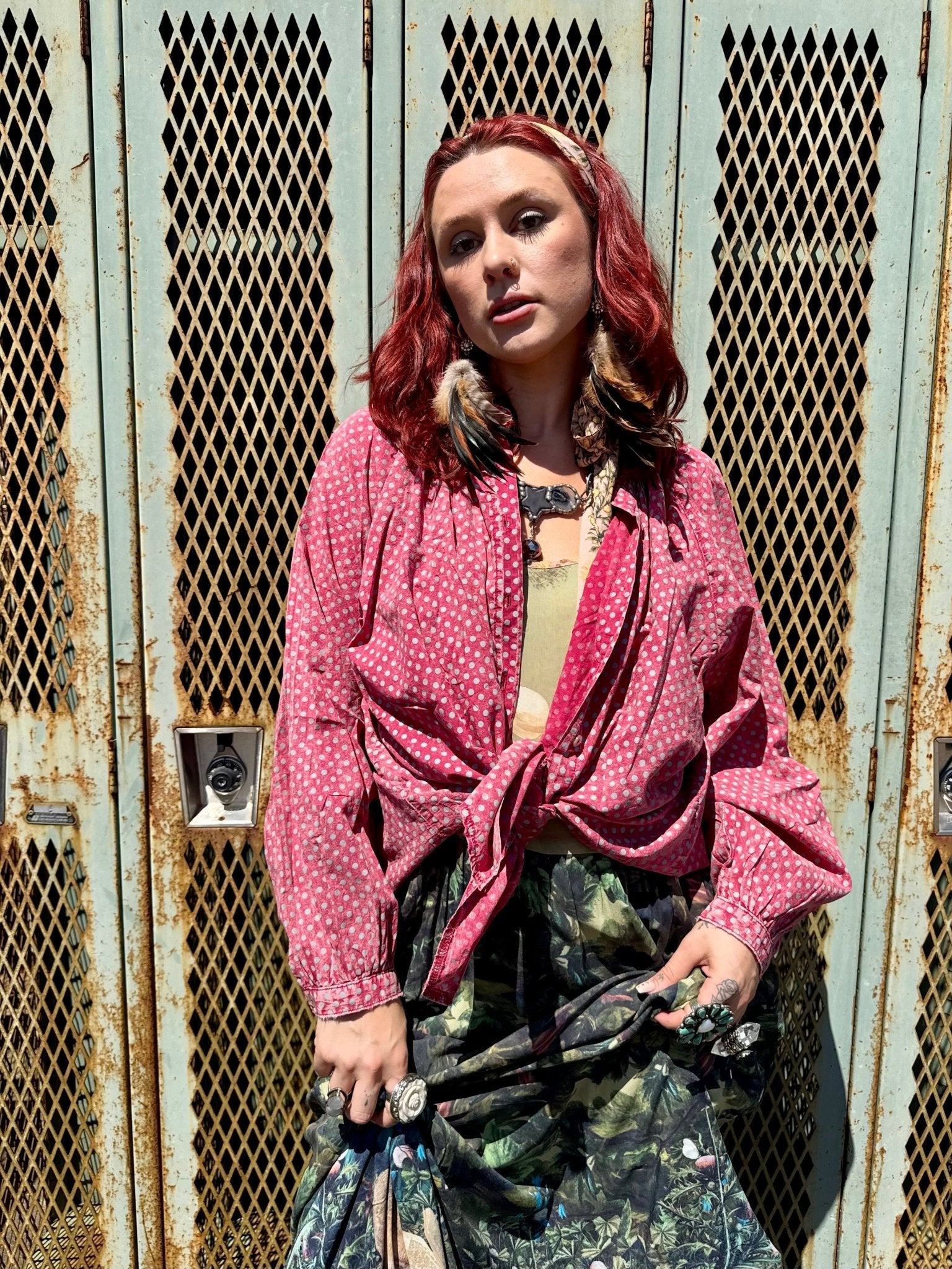 Sweet Nothings Shirt in Scarlet Dot - ivyandlavyboutique Jaded Gypsy