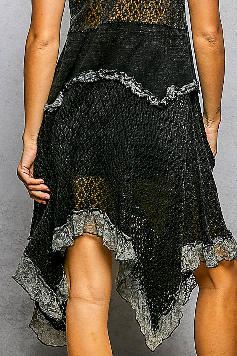 SweetDreams Fitted Cotton Weaving Ruffle Dress - ivyandlavyboutique Pol Clothing