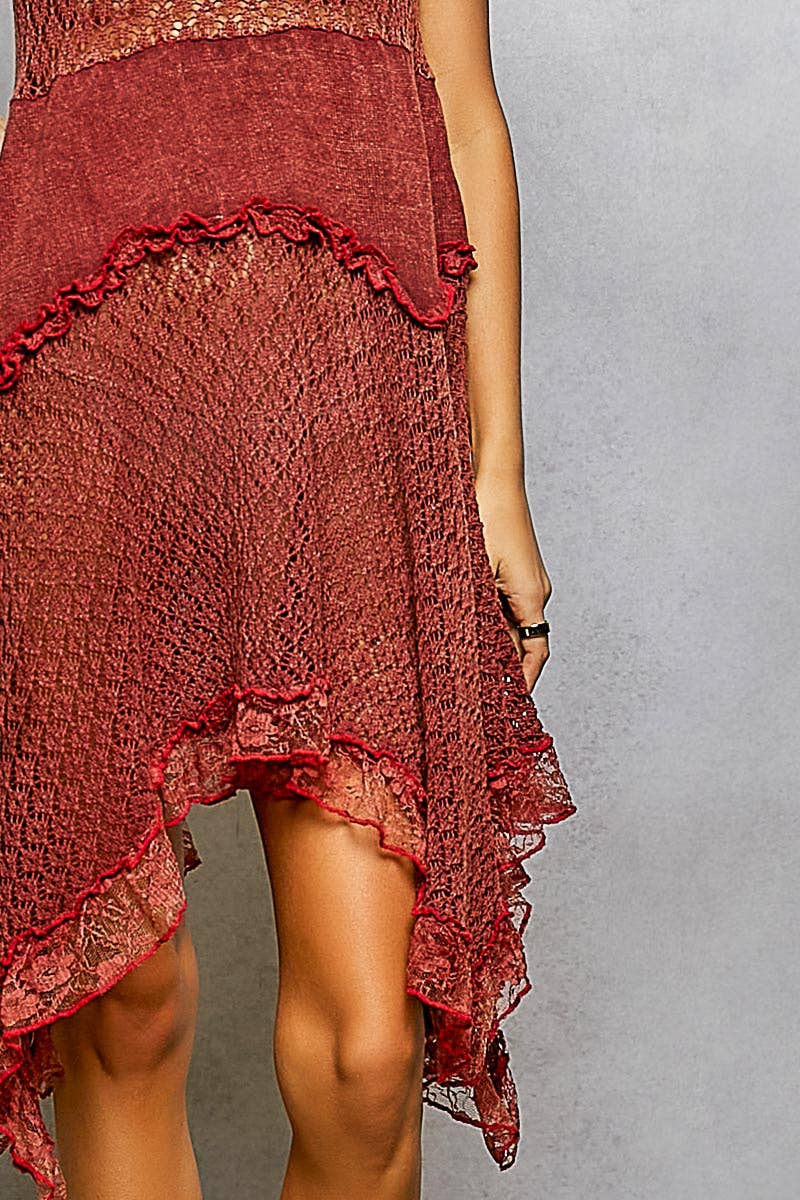 SweetDreams Fitted Cotton Weaving Ruffle Dress - ivyandlavyboutique Pol Clothing