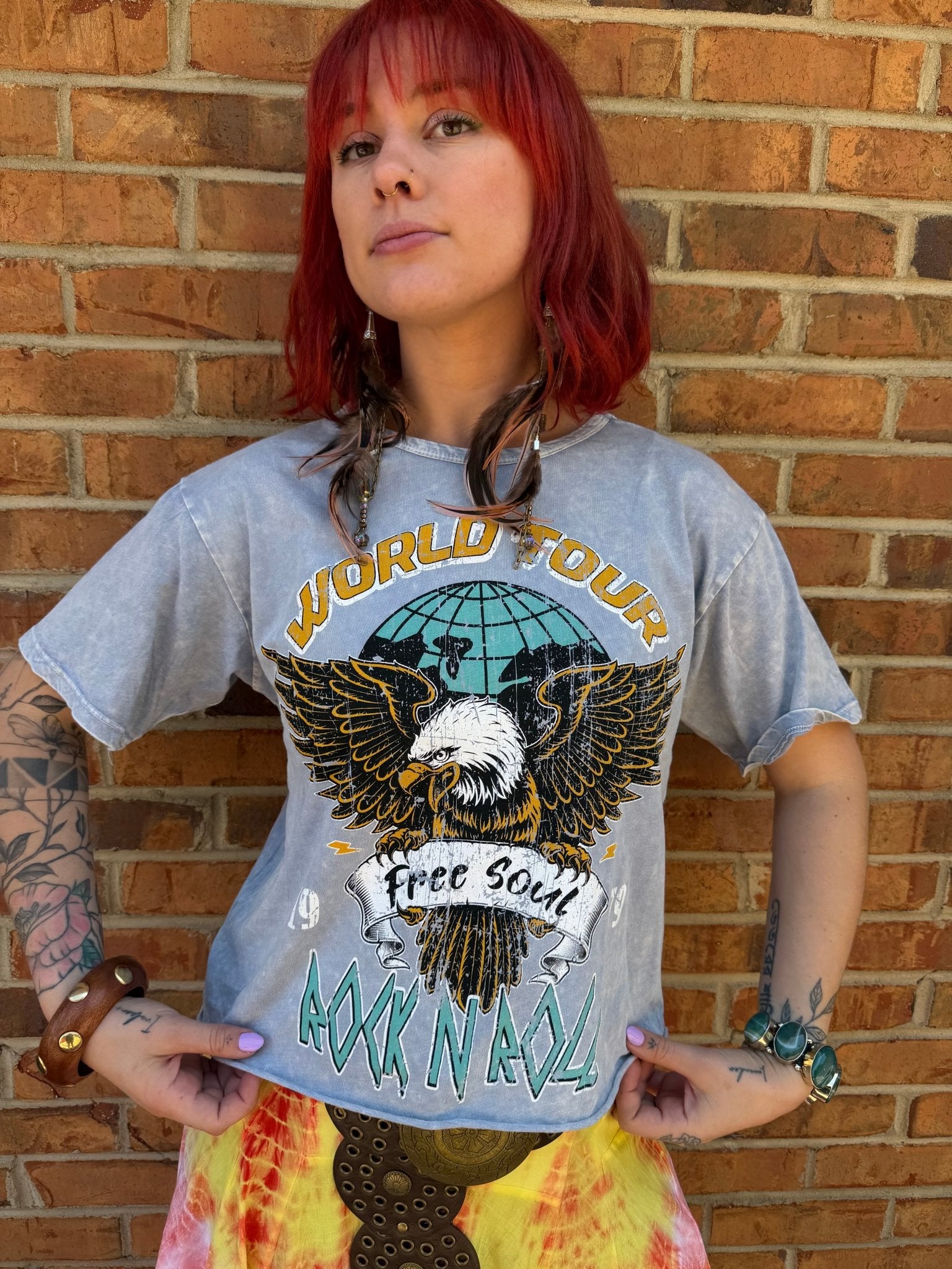 Swing Tee World Tour - ivyandlavyboutique Caution to the wind