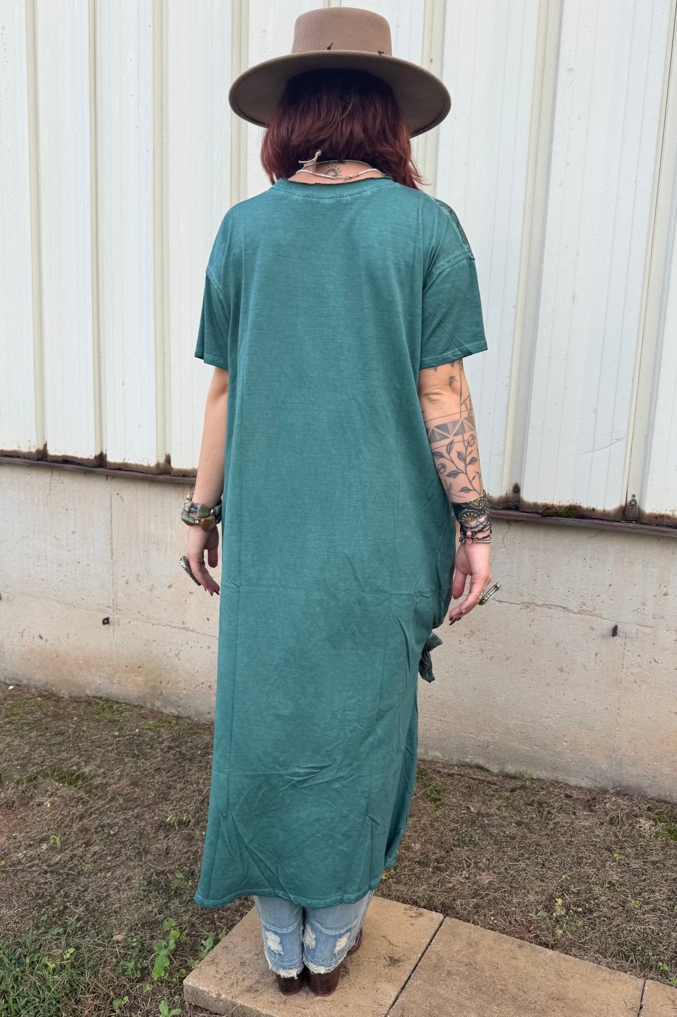 T-Shirt Dress with Map Print of Geronimo Conference - ivyandlavyboutique LeParisPetit by I Love Linen