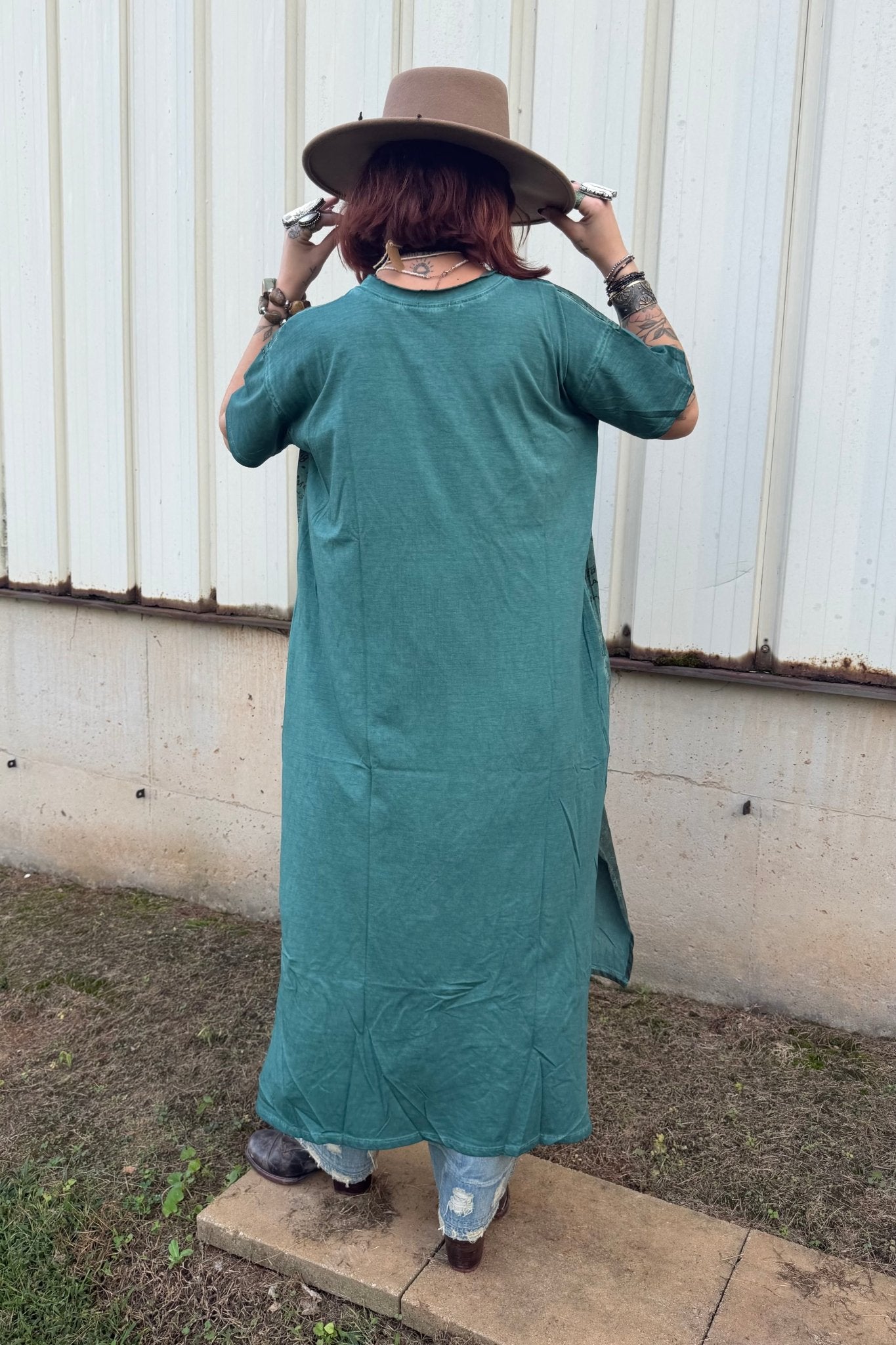 T-Shirt Dress with Map Print of Geronimo Conference - ivyandlavyboutique LeParisPetit by I Love Linen