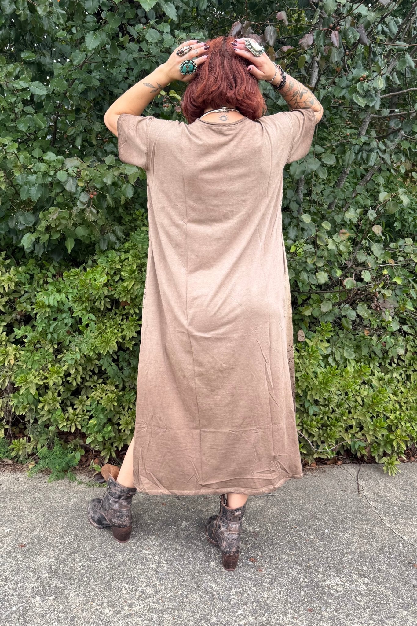 T-Shirt Dress with Print of Geronimo - ivyandlavyboutique LeParisPetit by I Love Linen