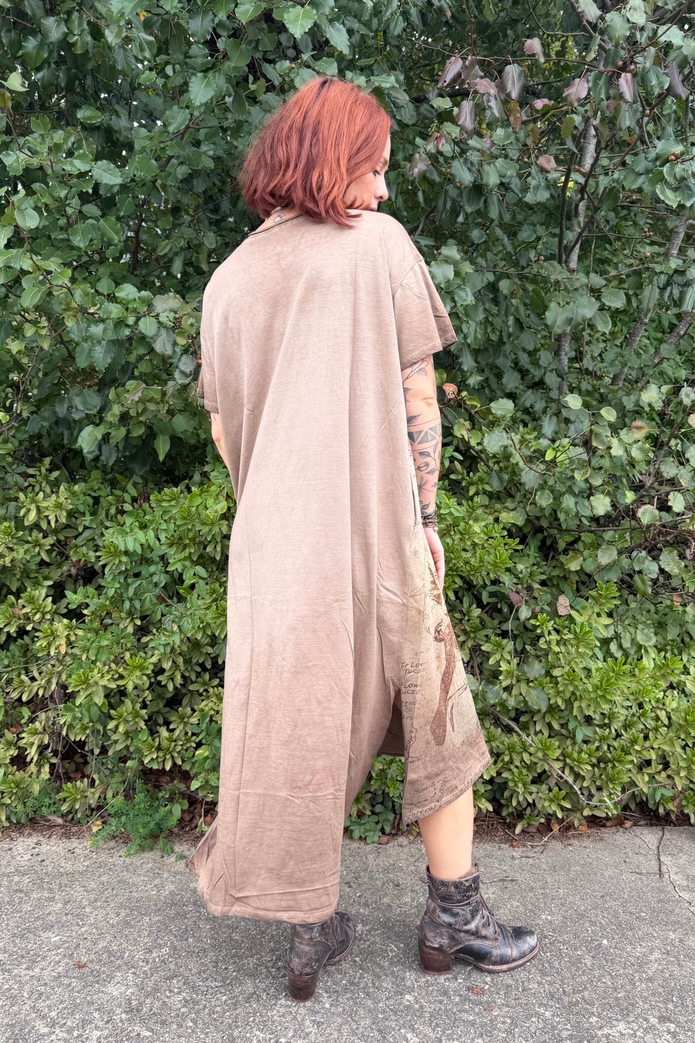 T-Shirt Dress with Print of Geronimo - ivyandlavyboutique LeParisPetit by I Love Linen