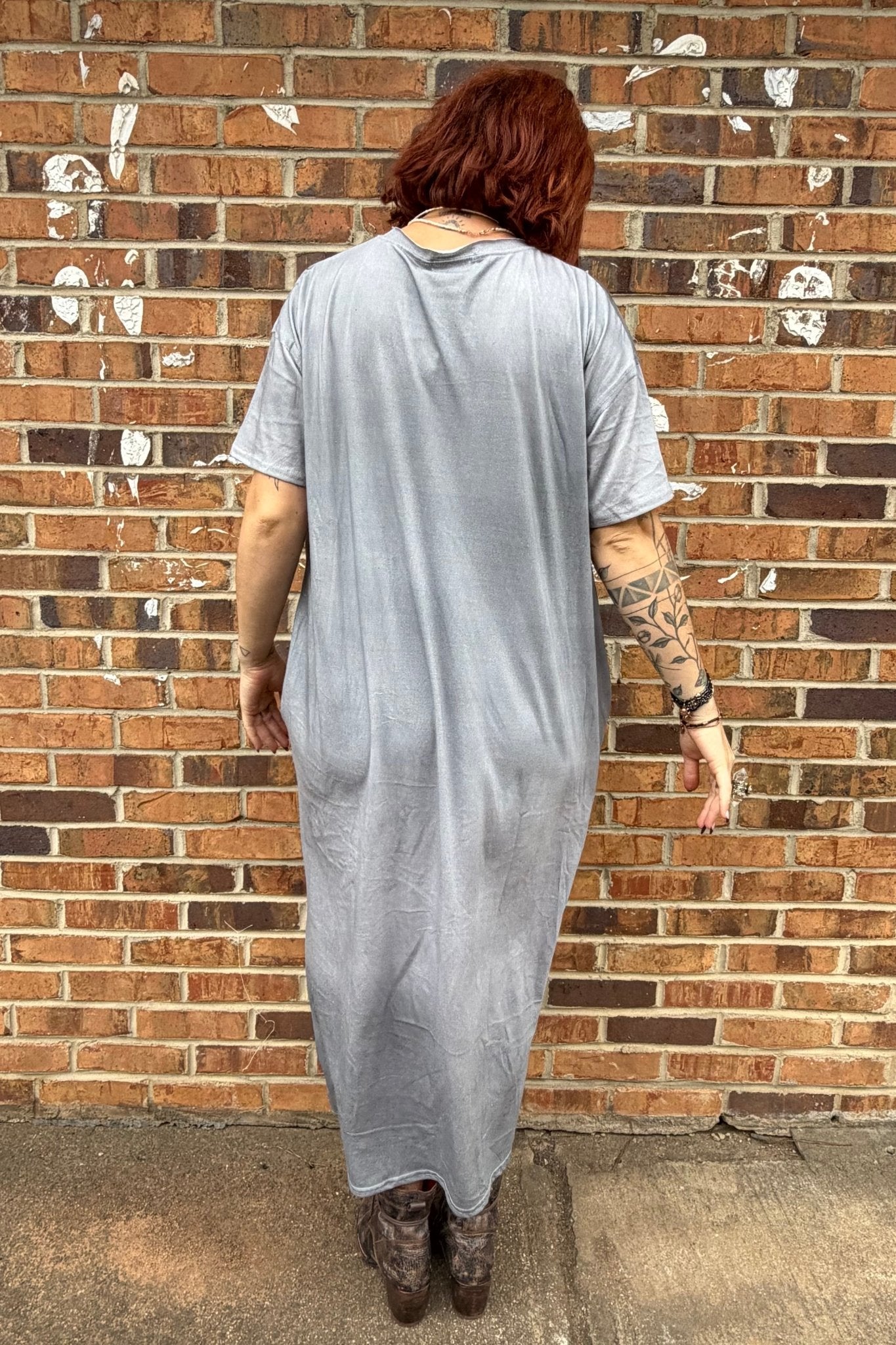 T-Shirt Dress with Print of Mother Mary - ivyandlavyboutique LeParisPetit by I Love Linen
