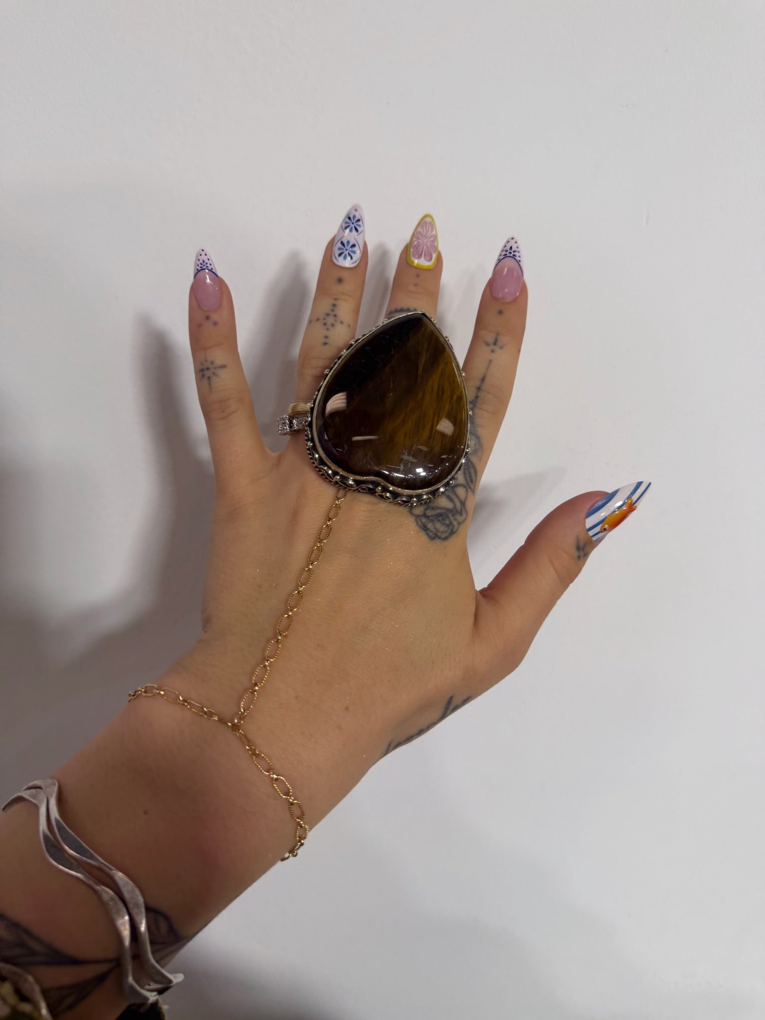 Take A Walk Heart in Tigers Eye Ring - ivyandlavyboutique ivyandlavyboutique