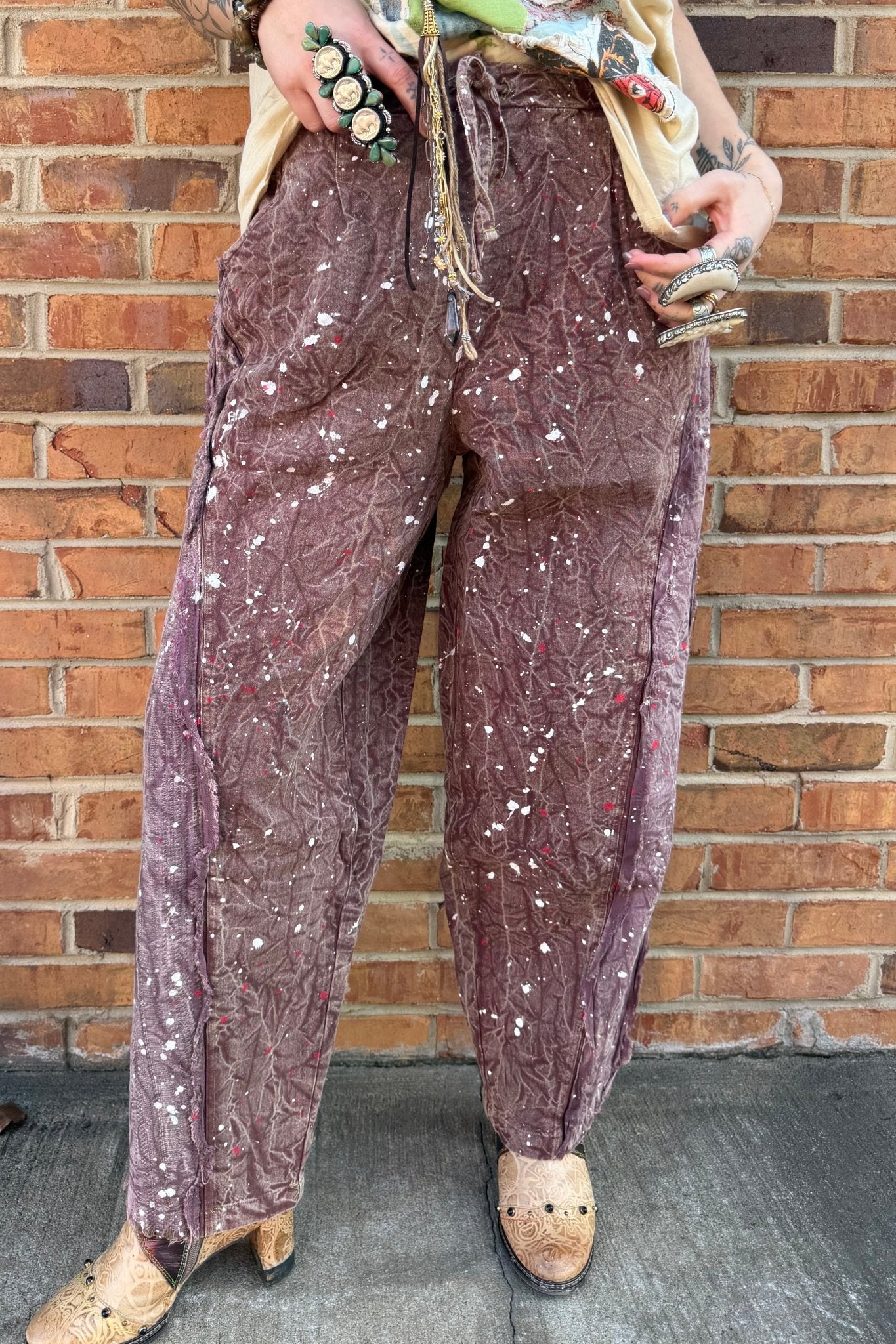 Taking Sides Pants - Sunset - ivyandlavyboutique Jaded Gypsy