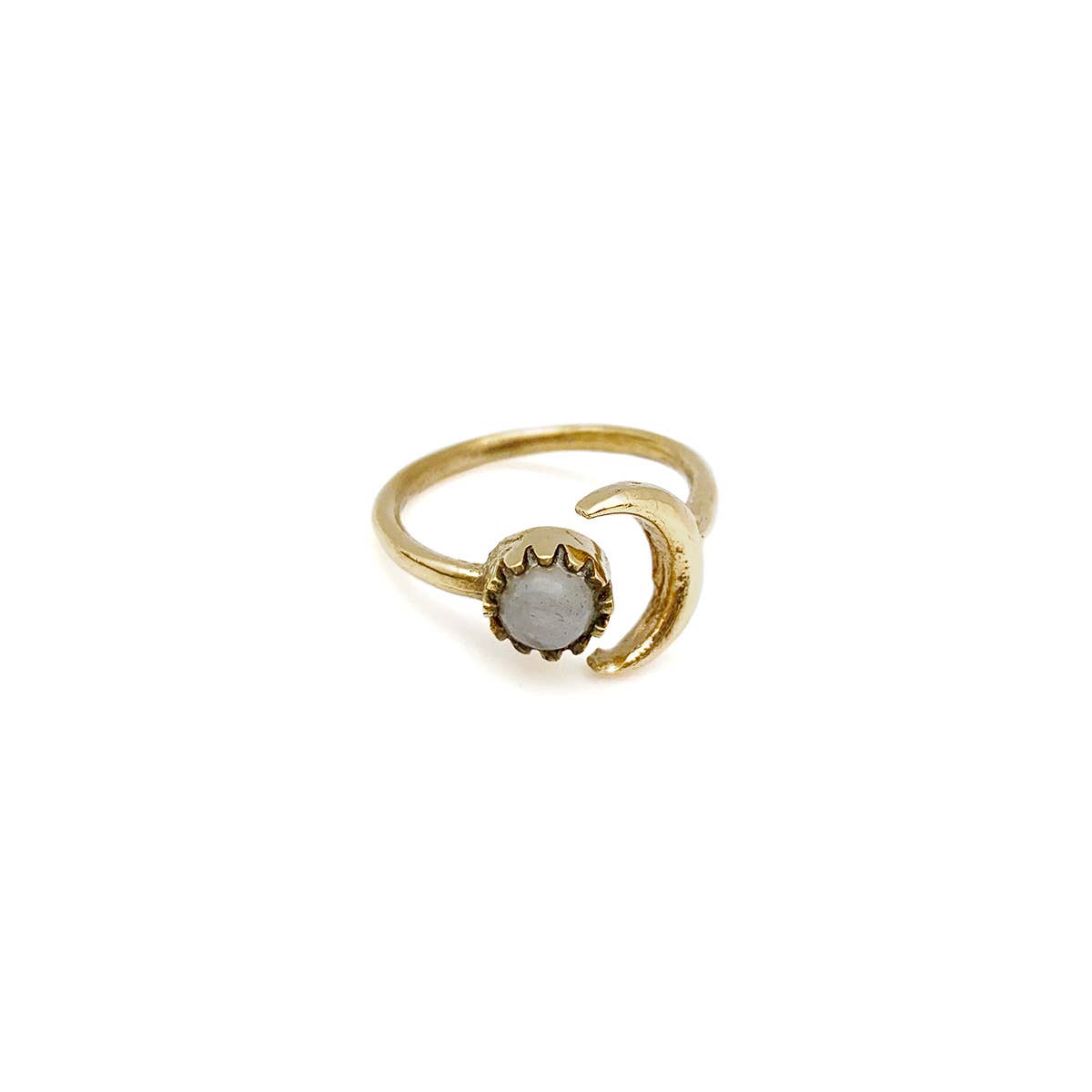 Tanvi Collection Ring - Gold with Moonstone - ivyandlavyboutique Anju Jewelry