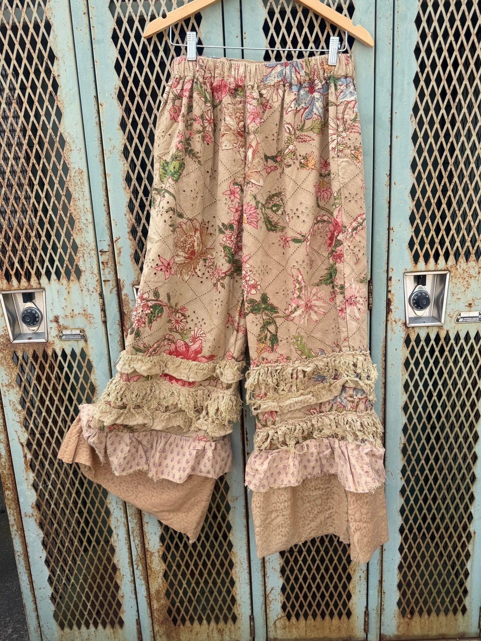 Tattered Flowers Pants - ivyandlavyboutique A Rare Bird Shop