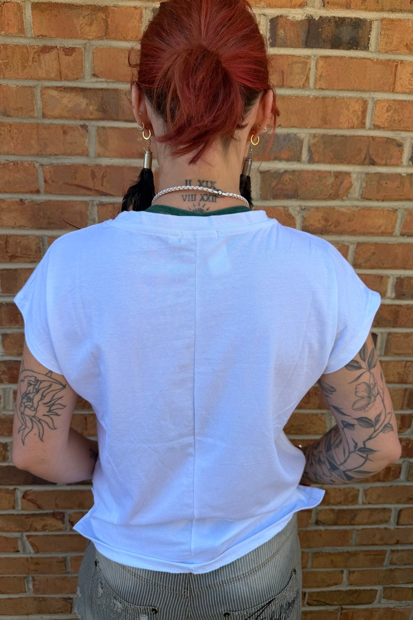 Tee with Sparrow Print in Three Colors: White - ivyandlavyboutique LeParisPetit by I Love Linen