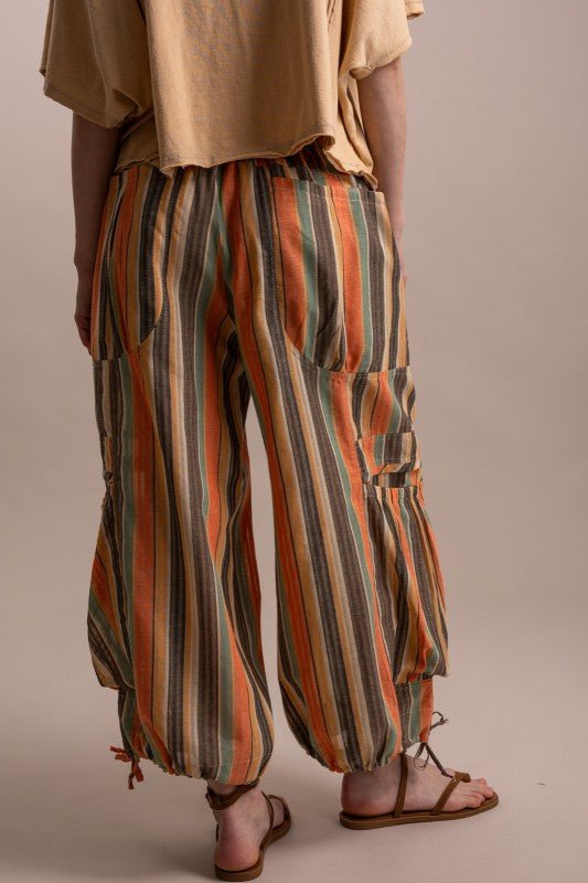 That's So 70s Multi Color Parachute Pants - ivyandlavyboutique Blue Velvet