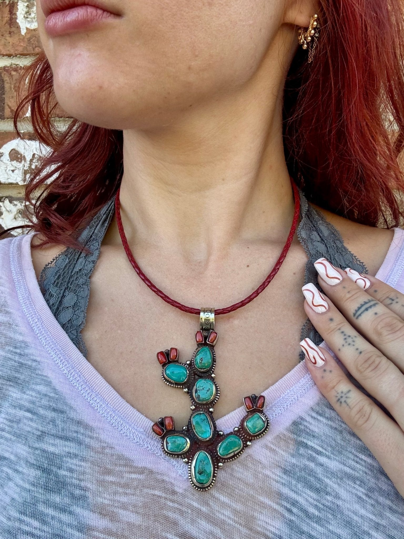 The Arizona Choker on Leather - ivyandlavyboutique ivyandlavyboutique