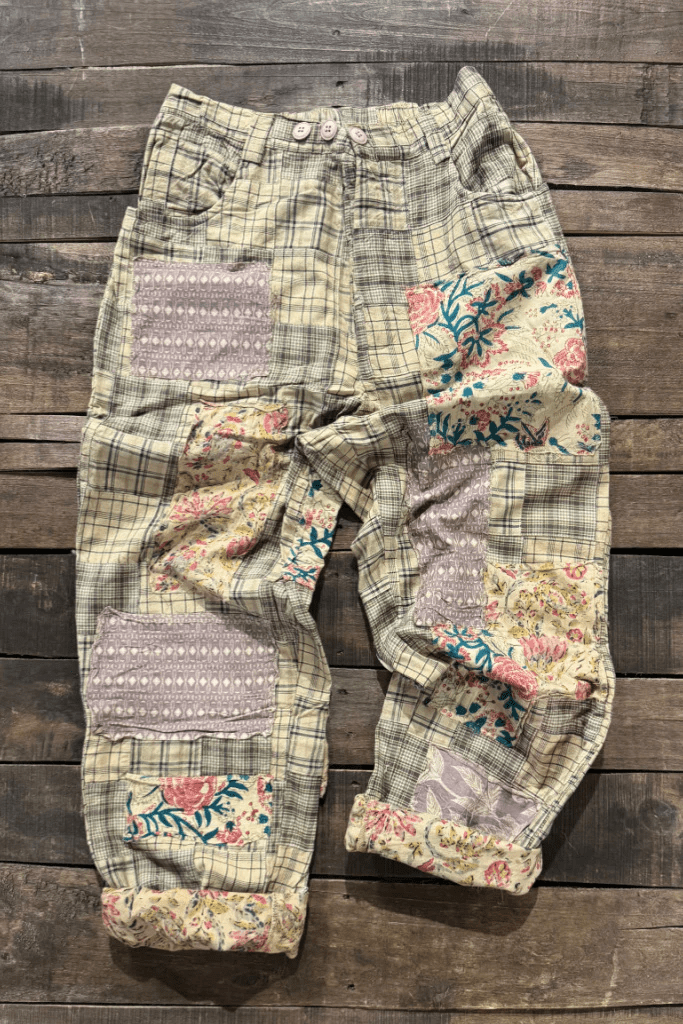 The Boho Traveling on Pants in Taupe Plaid - ivyandlavyboutique Jaded Gypsy