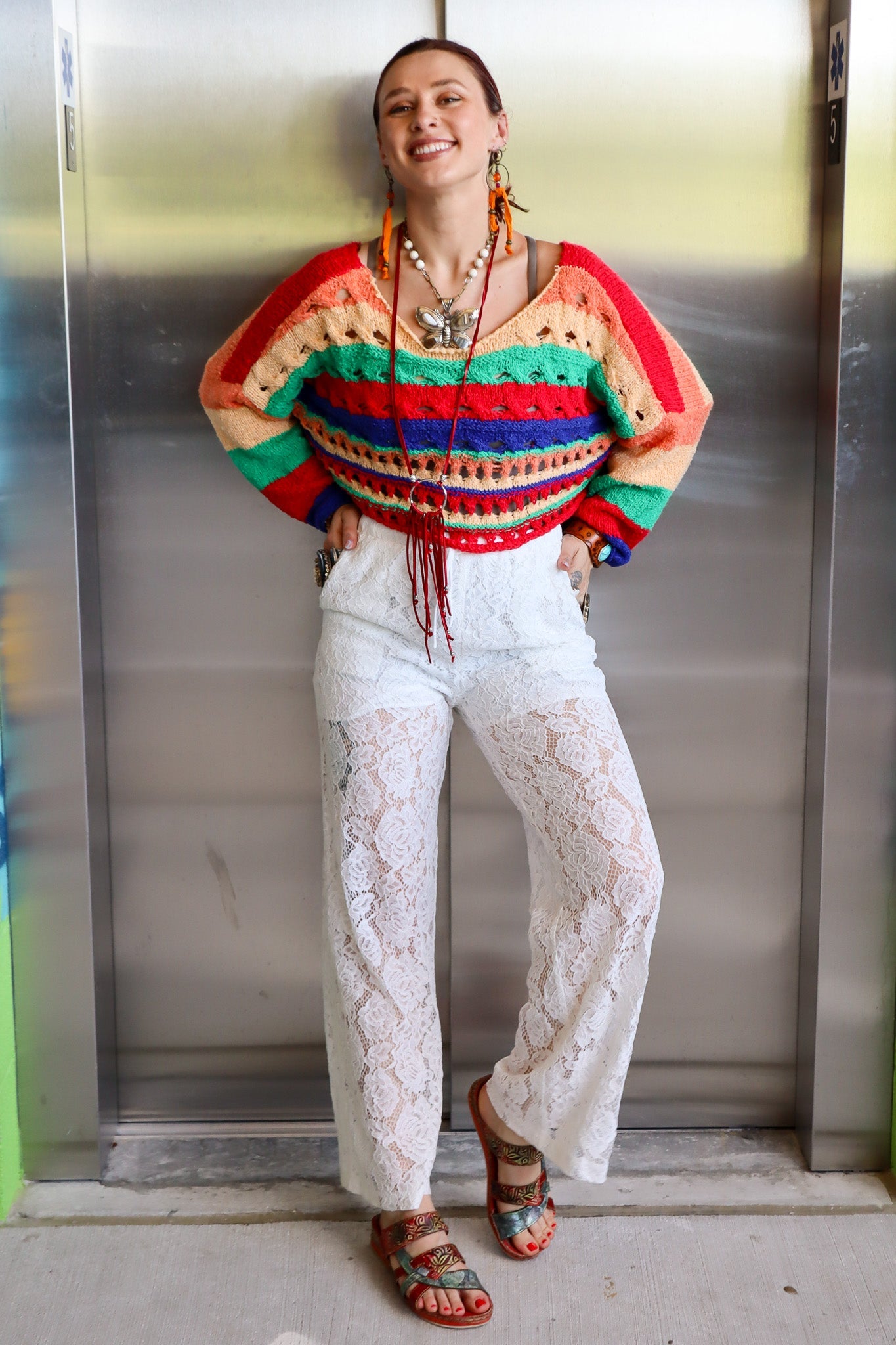 The Cut Rug Rainbow Sweater - ivyandlavyboutique Fashion Week