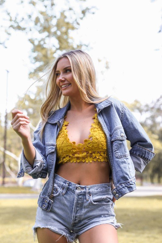 The Daisy Longline Bralette - ivyandlavyboutique Leto Accessories