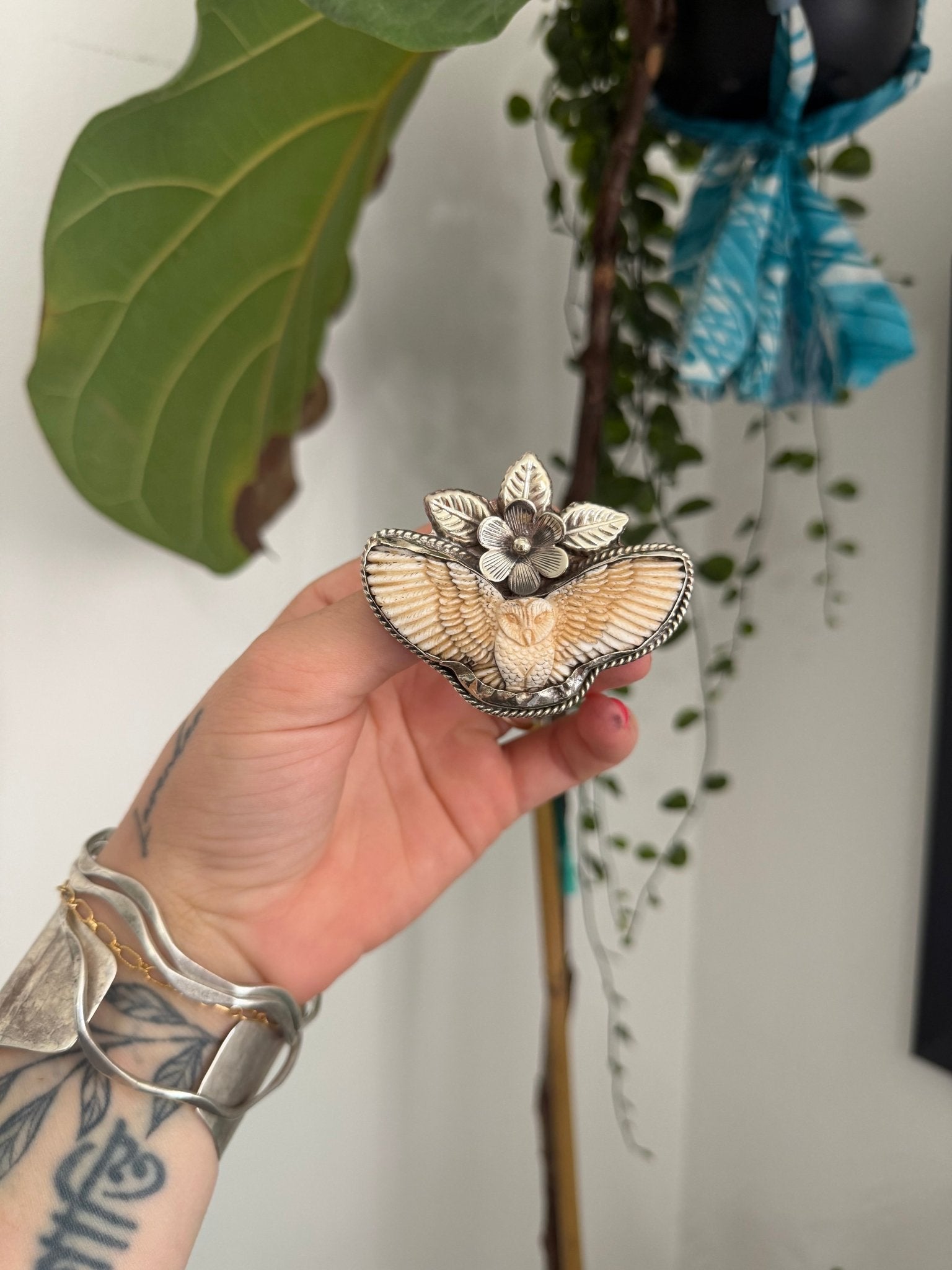 The Flowered Eagle Pendant - ivyandlavyboutique ivyandlavyboutique