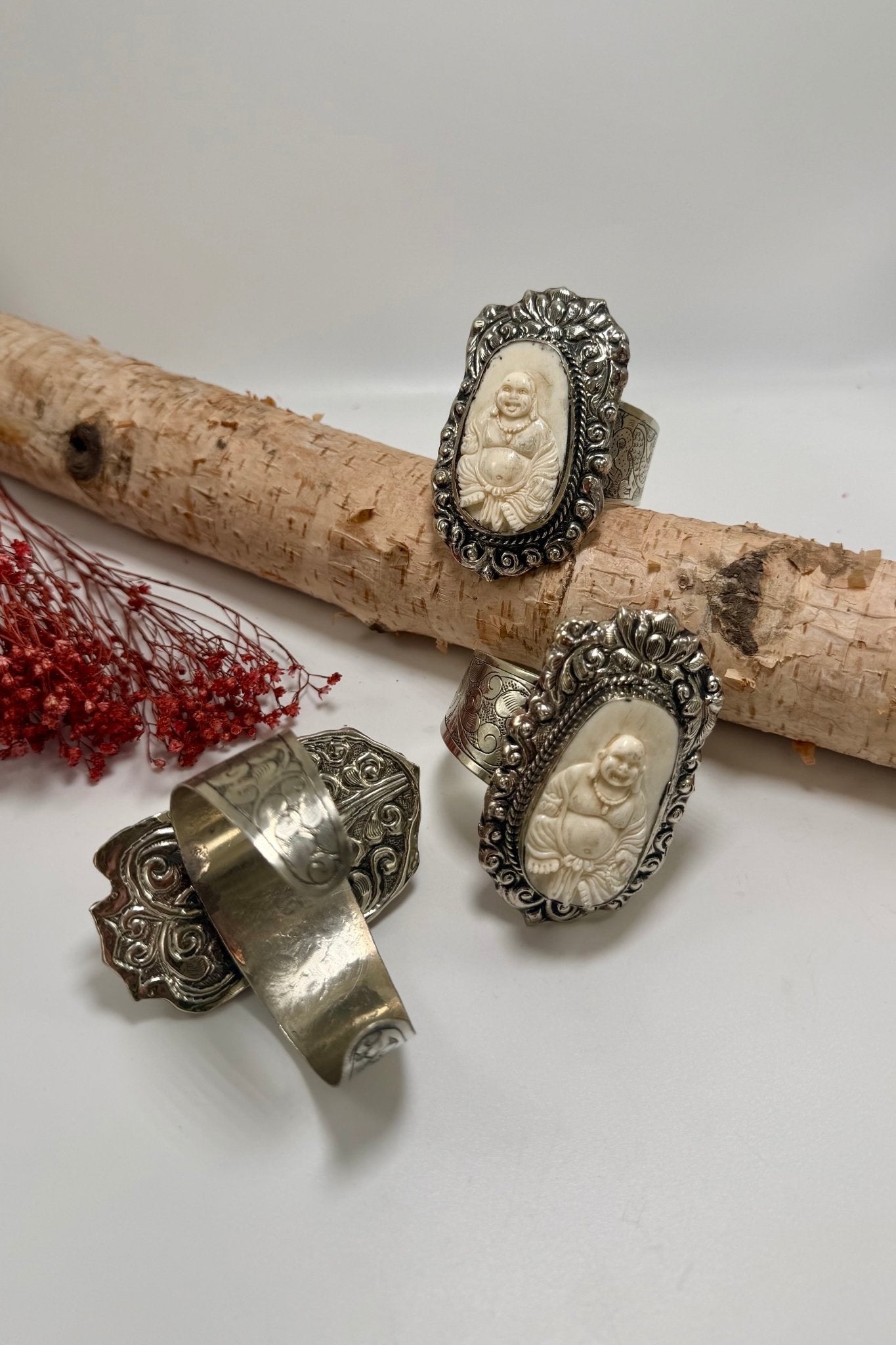 The Laughing Belly Buddha Epic Cuff Bracelet - ivyandlavyboutique ivyandlavyboutique