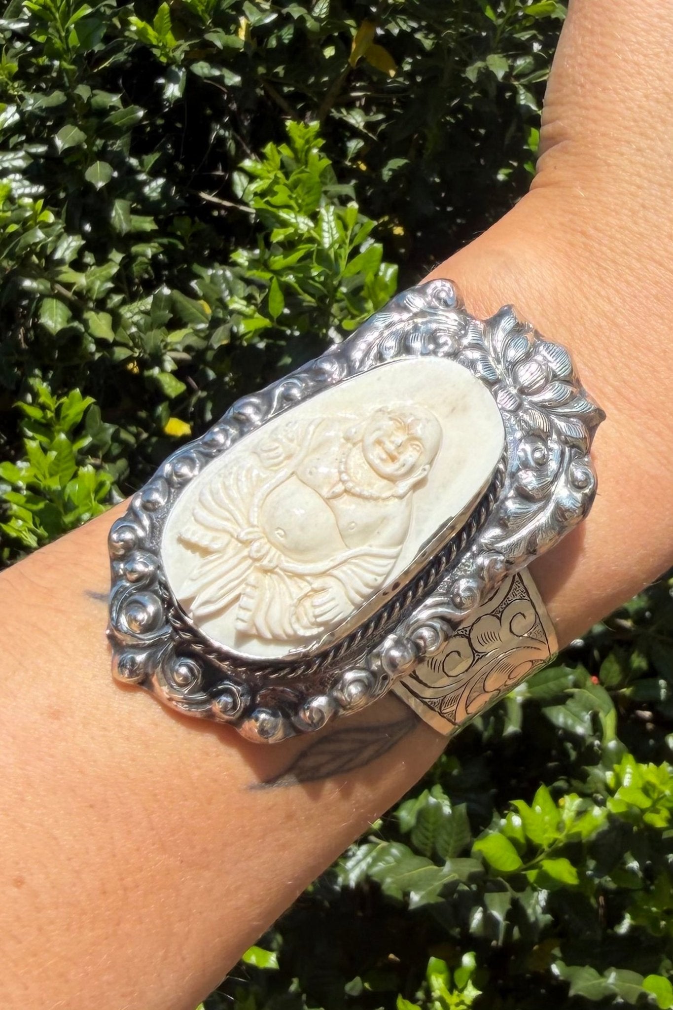 The Laughing Belly Buddha Epic Cuff Bracelet - ivyandlavyboutique ivyandlavyboutique