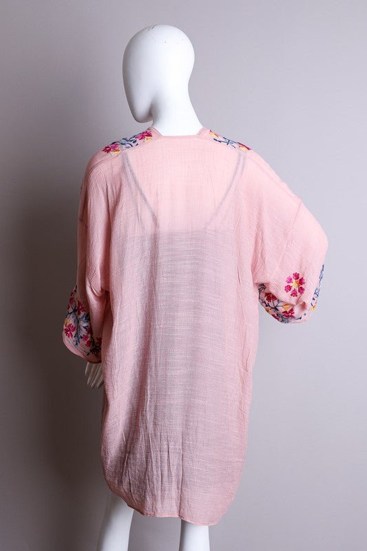 The Louise Embroidered Kimono - ivyandlavyboutique Leto Accessories