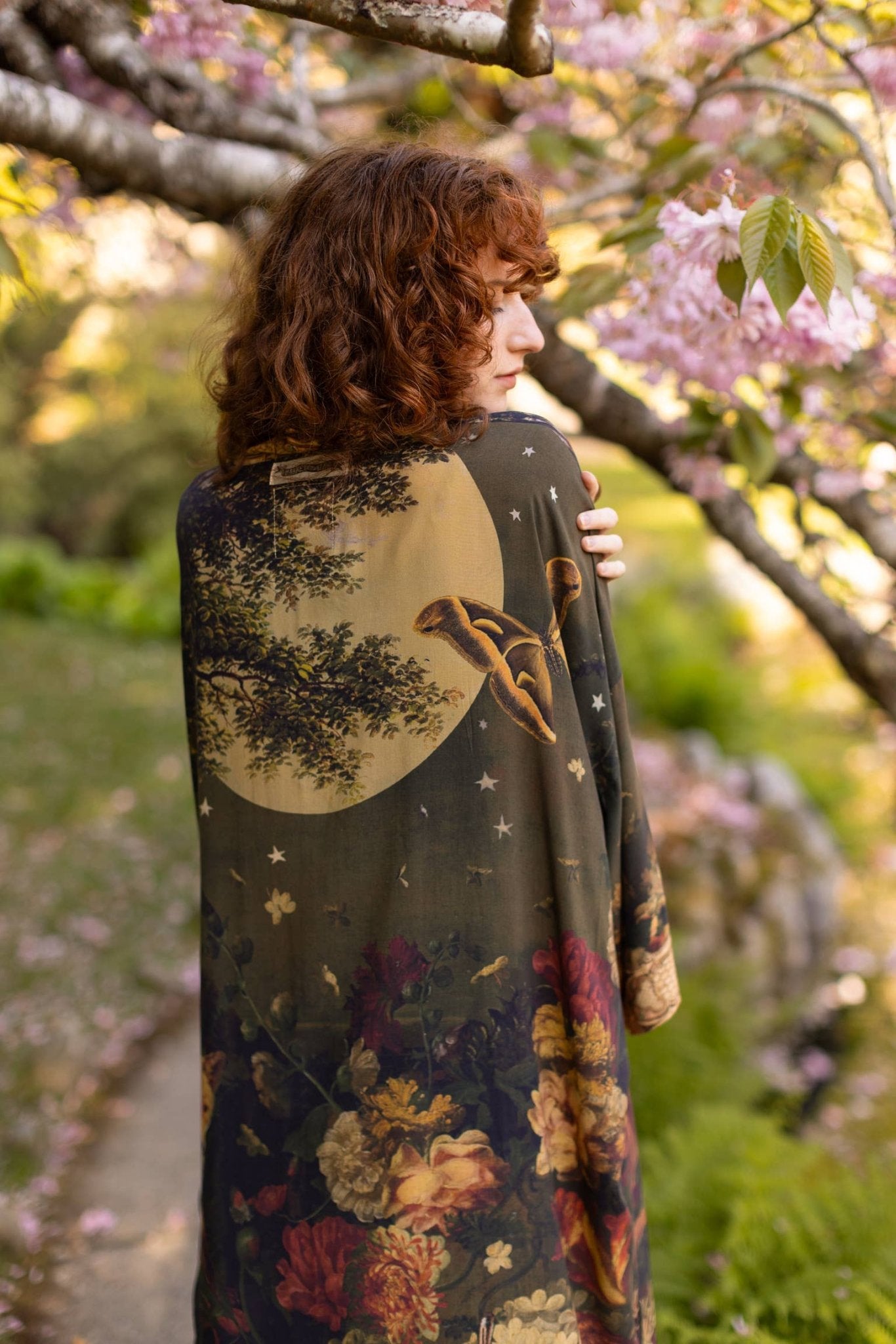 The Messenger Opera Duster Robe w/ Joan of Arc & Florals - ivyandlavyboutique Market of Stars (USA)