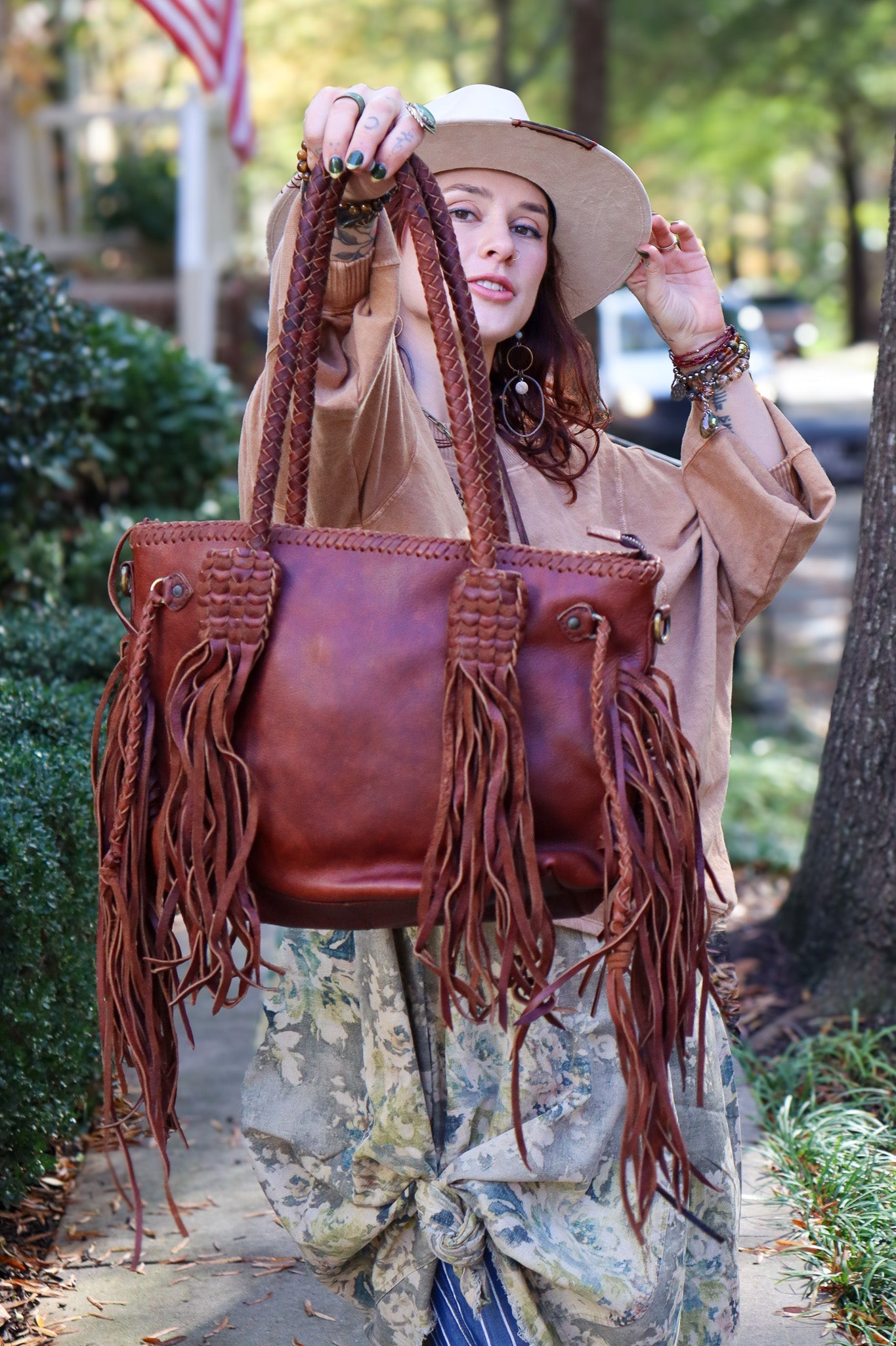 The Shelly Leather Bag - ivyandlavyboutique american darling