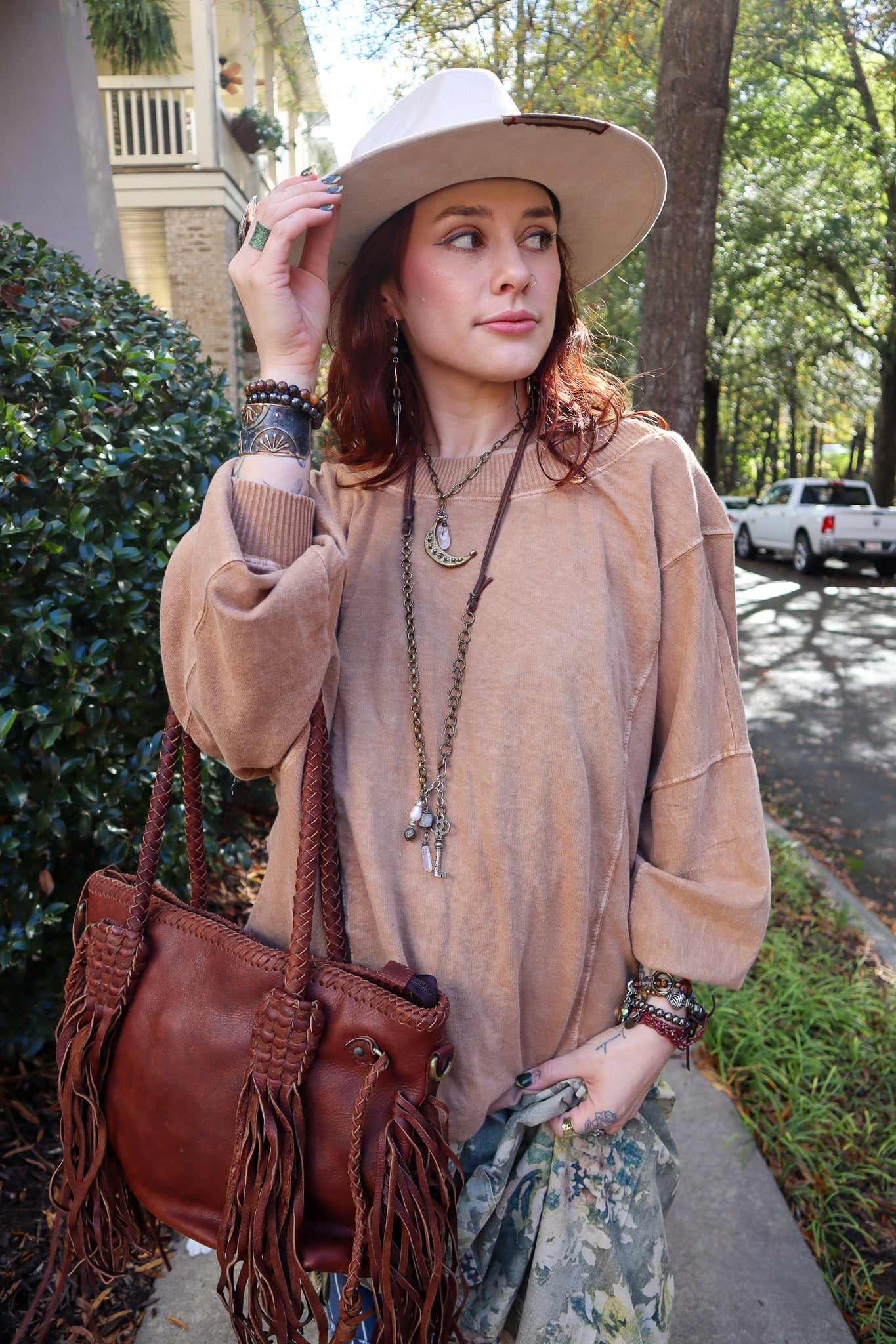 The Shelly Leather Bag - ivyandlavyboutique american darling