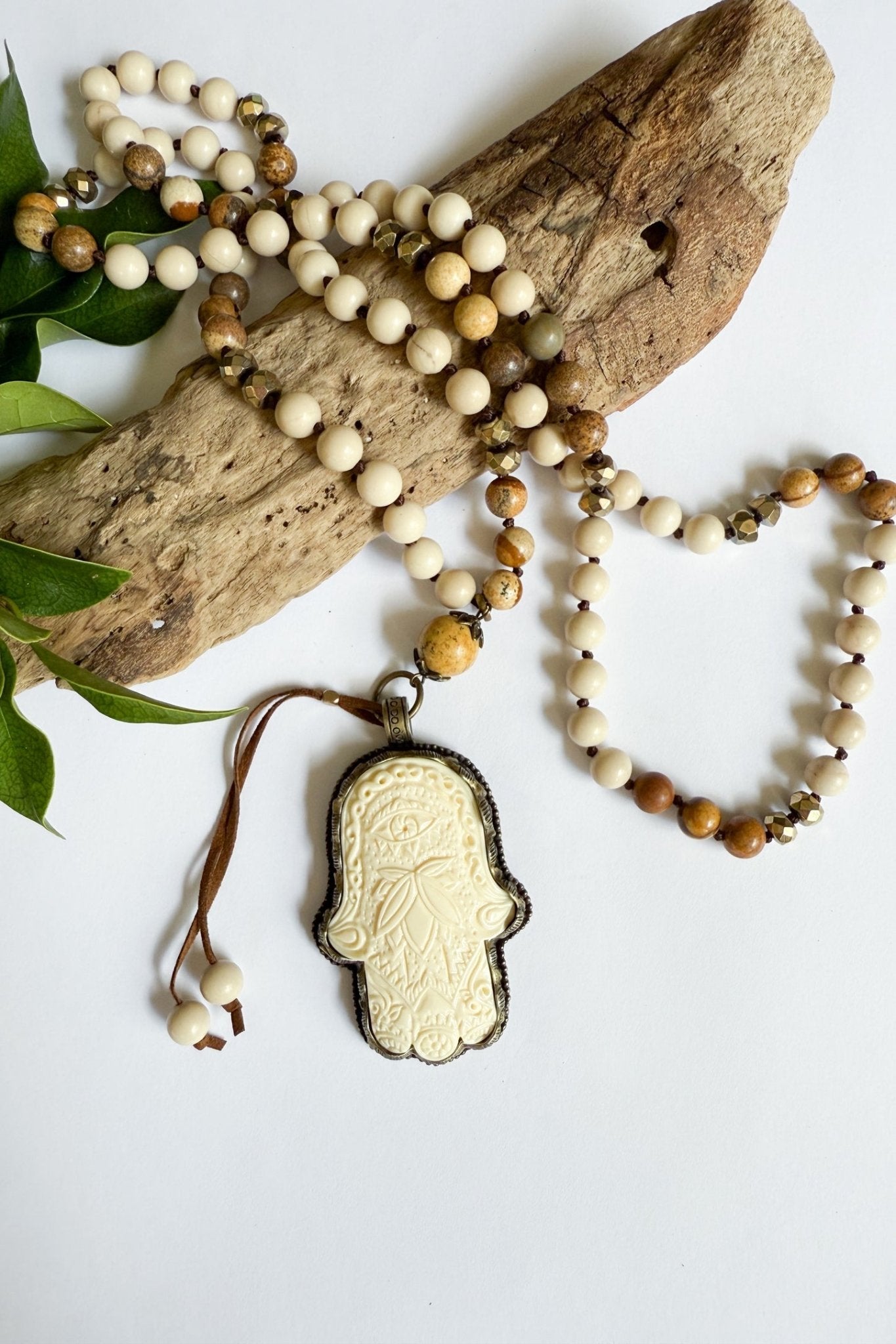 The Statement Hamsa Gemstone Necklace - ivyandlavyboutique Spirit Lala