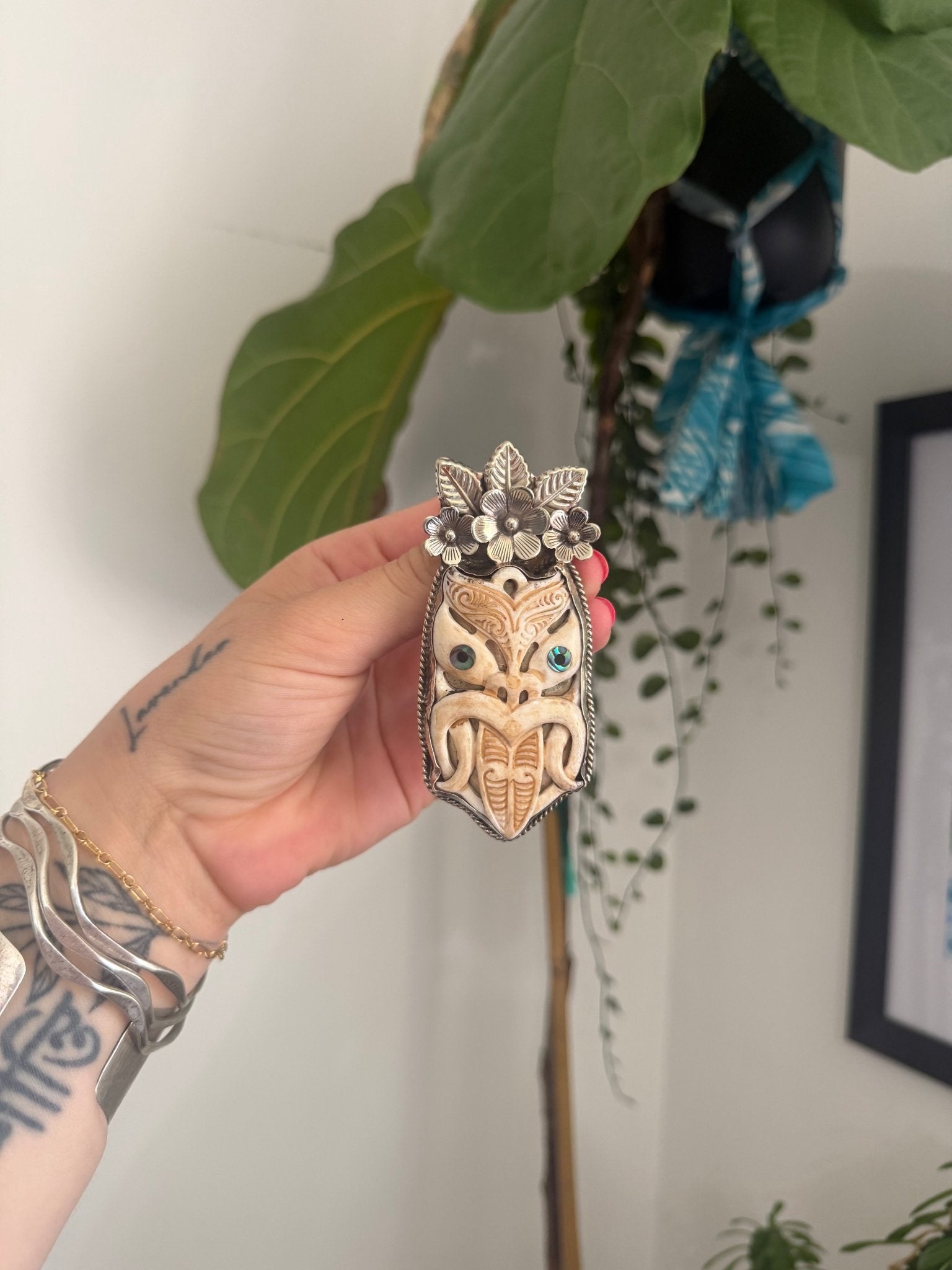 The Year Of The Dragon W/ Flower Pendant - ivyandlavyboutique ivyandlavyboutique