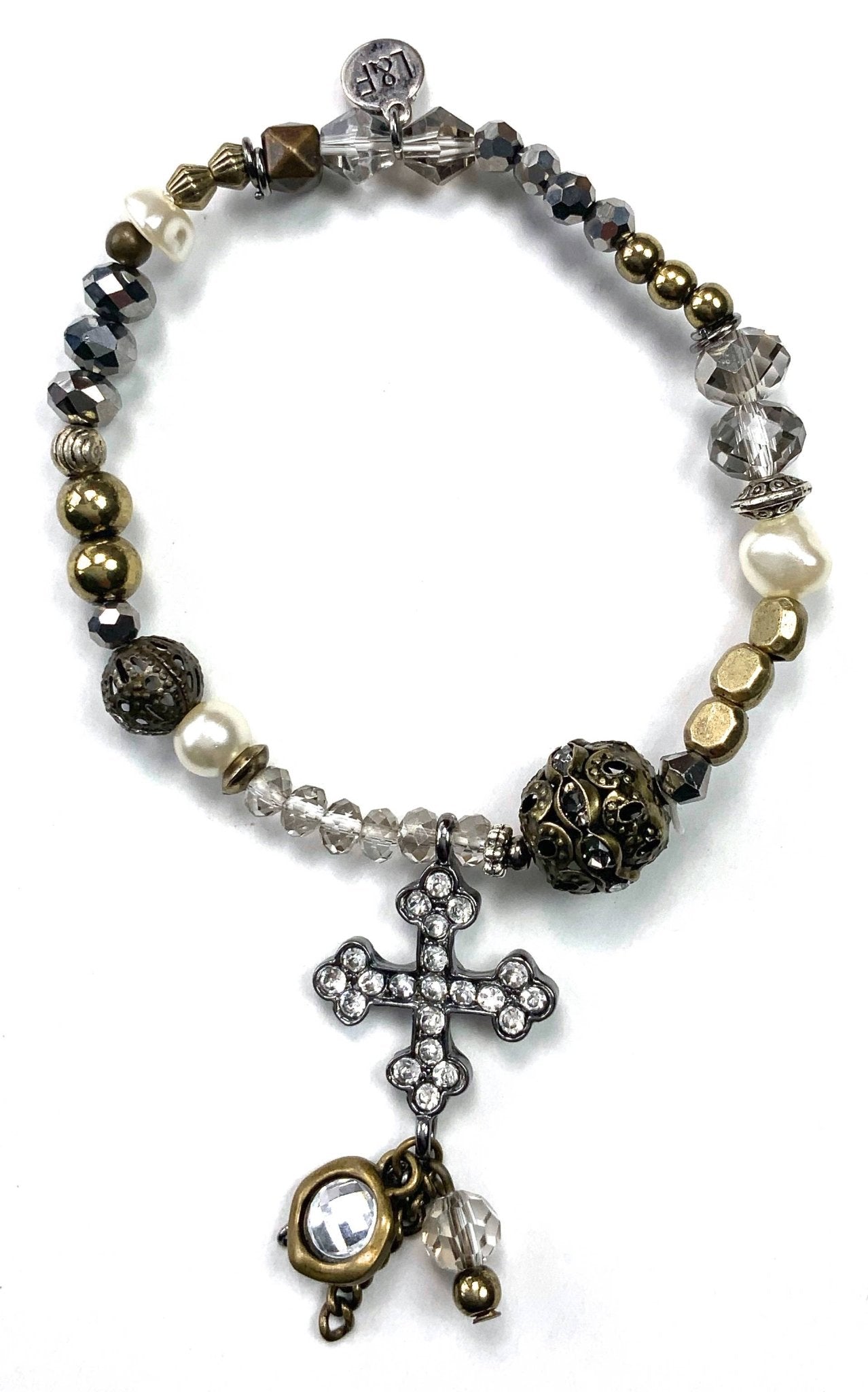 Thin Beaded Stretch w/Rhinestone Dangle - ivyandlavyboutique Lost & Found Trading