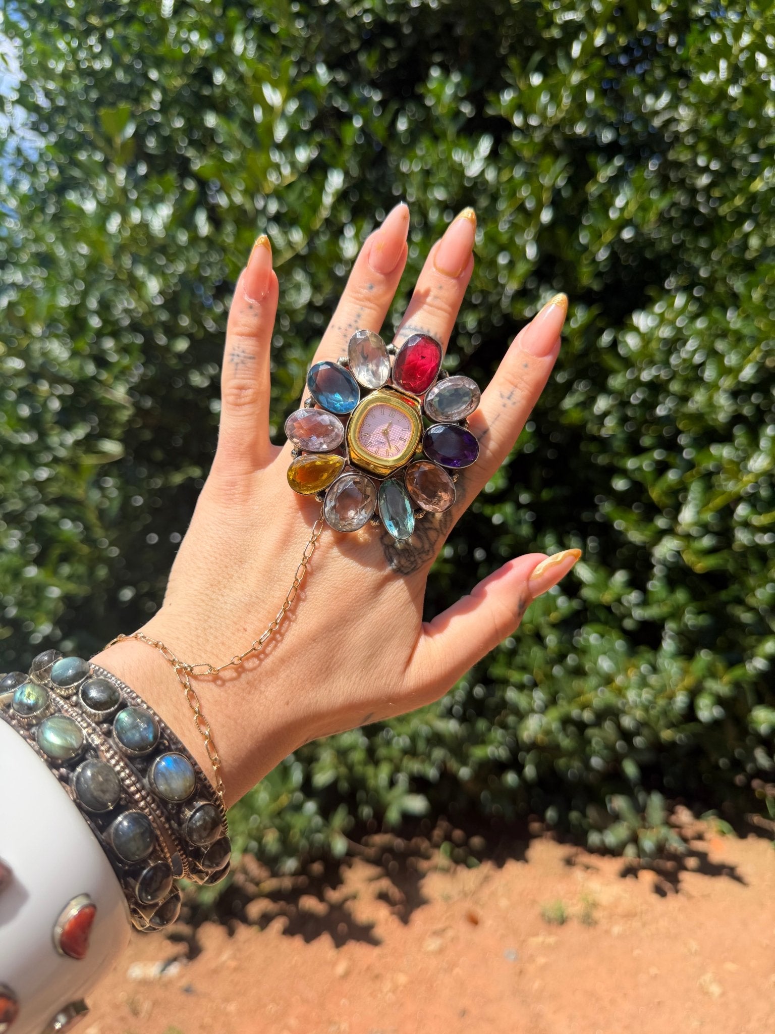 Tick Tock Gemstone Ring - Style 9 - ivyandlavyboutique ivyandlavyboutique