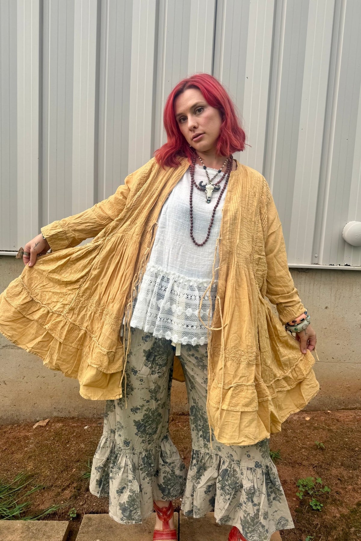 Tie One On Mustard Top - ivyandlavyboutique A Rare Bird Shop