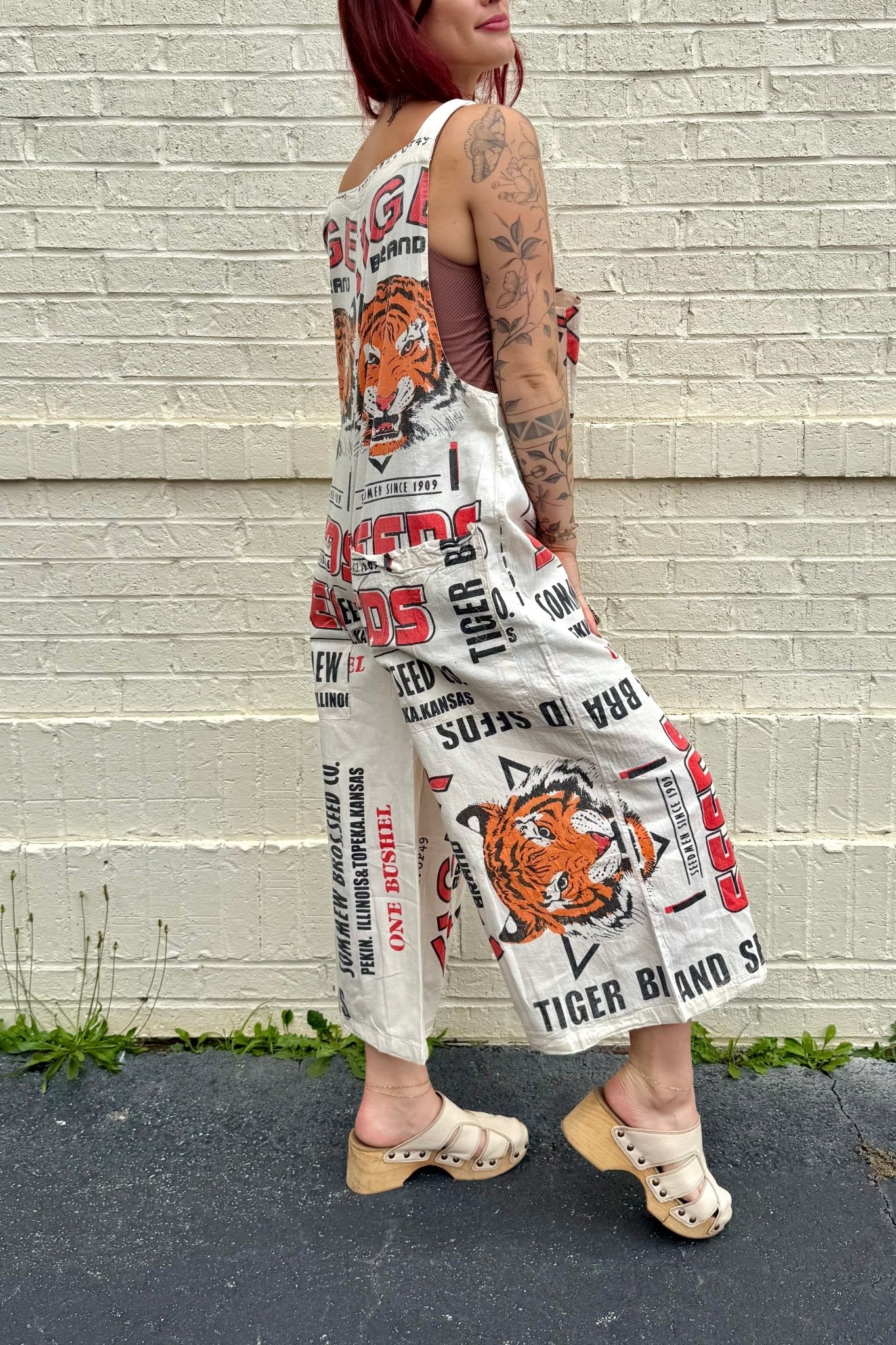 Tiger Jumpsuit Flour Sack - ivyandlavyboutique Kathmandu Imports